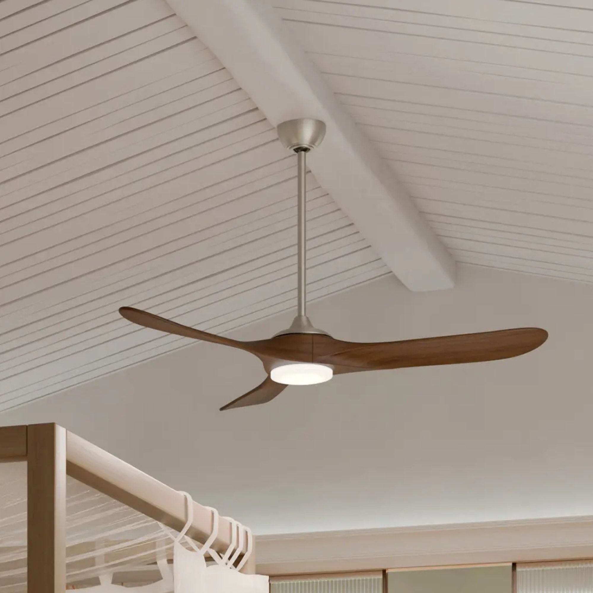 Kichler Mylo 60'' Ceiling Fan with LED Light DC Motor Painted Brushed Nickel