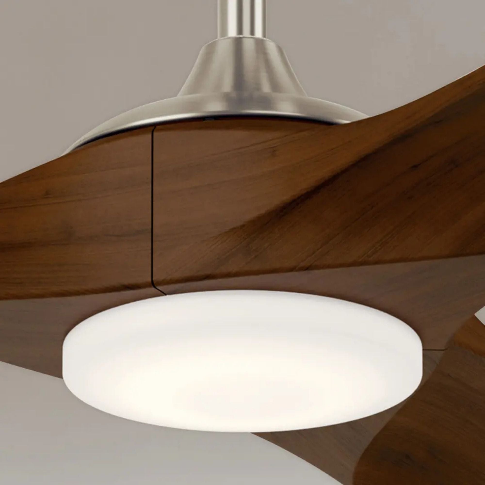 Kichler Mylo 60'' Ceiling Fan with LED Light DC Motor Painted Brushed Nickel