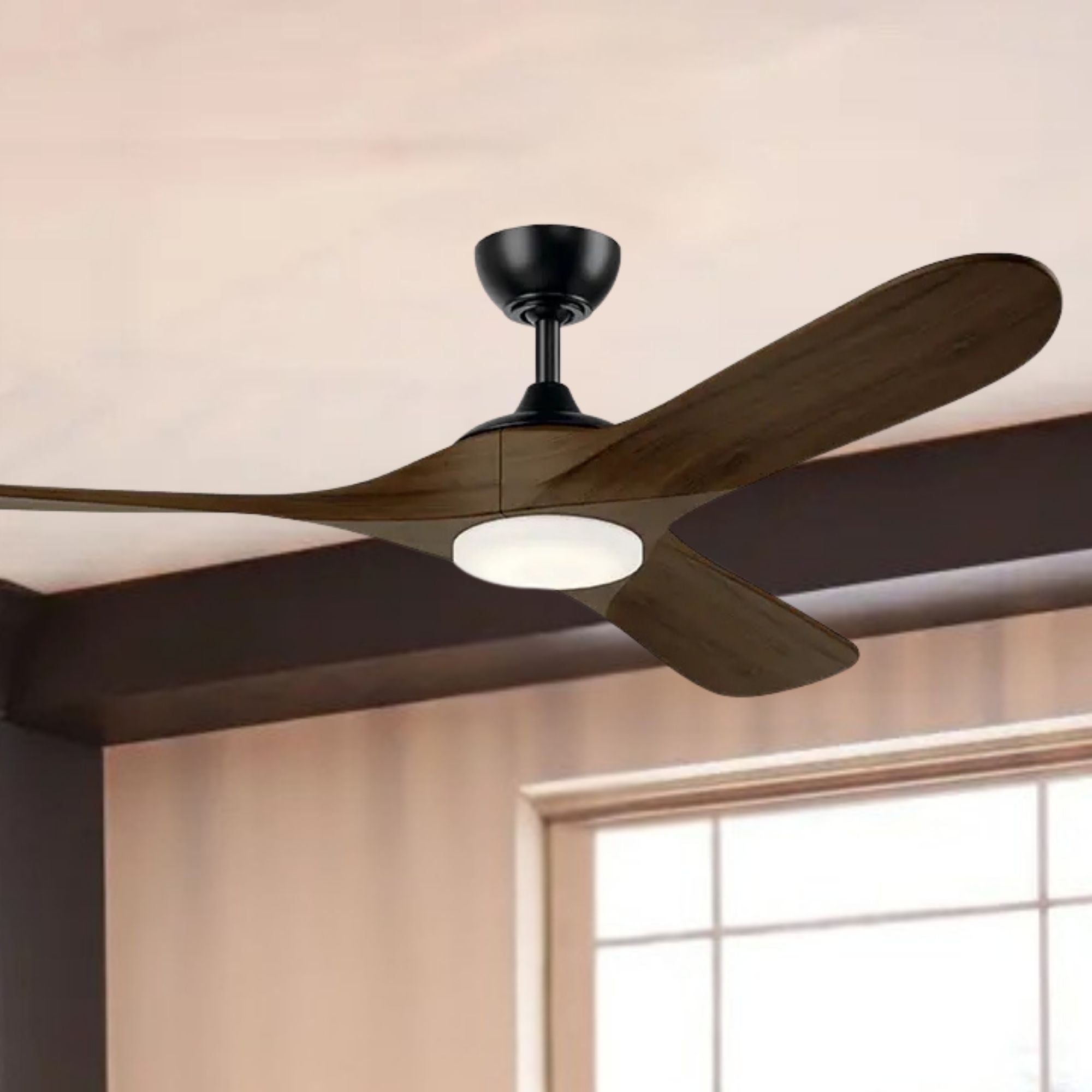 Kichler Mylo 60'' Ceiling Fan with LED Light DC Motor Satin Black