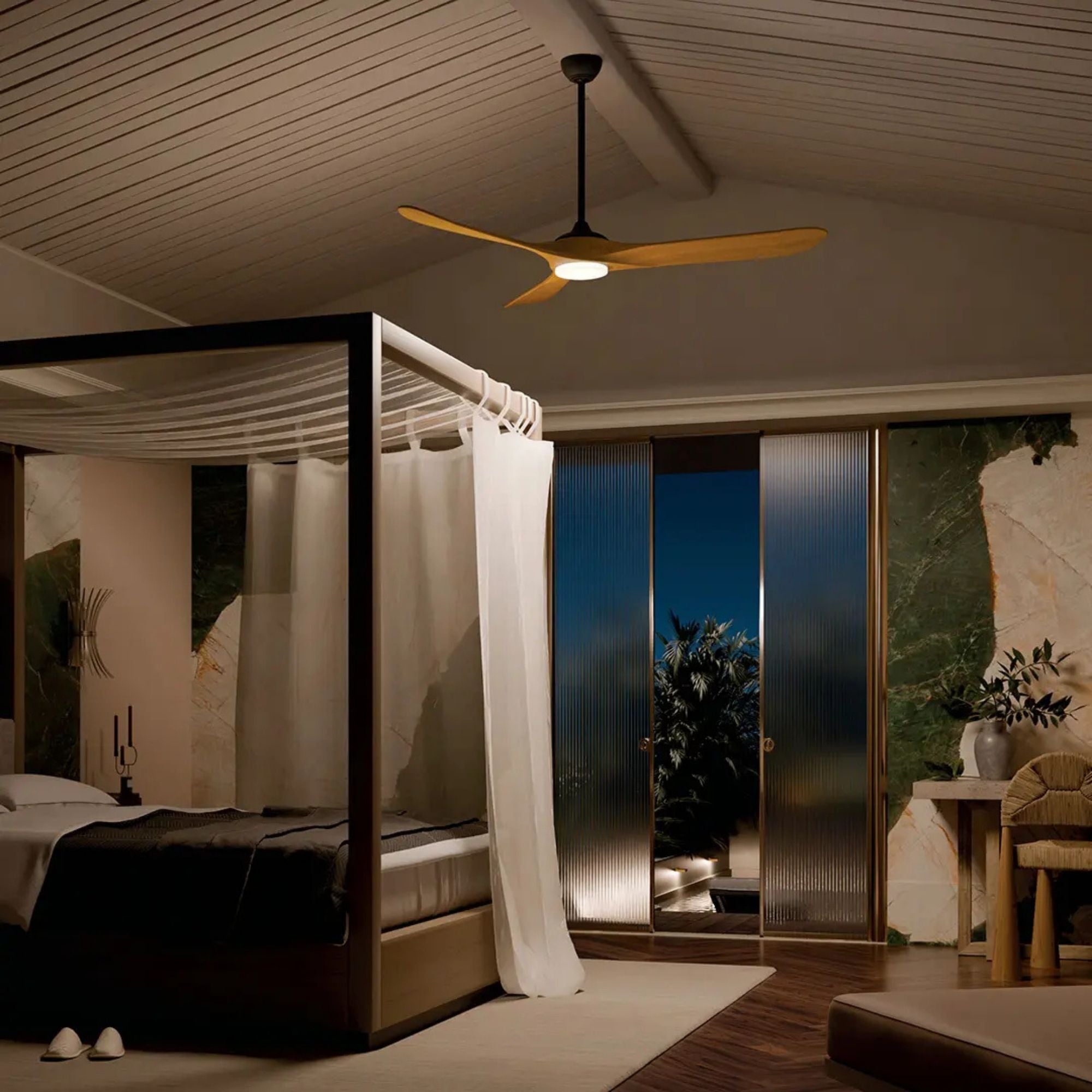 Kichler Mylo 70'' Ceiling Fan with LED Light DC Motor Anvil Iron