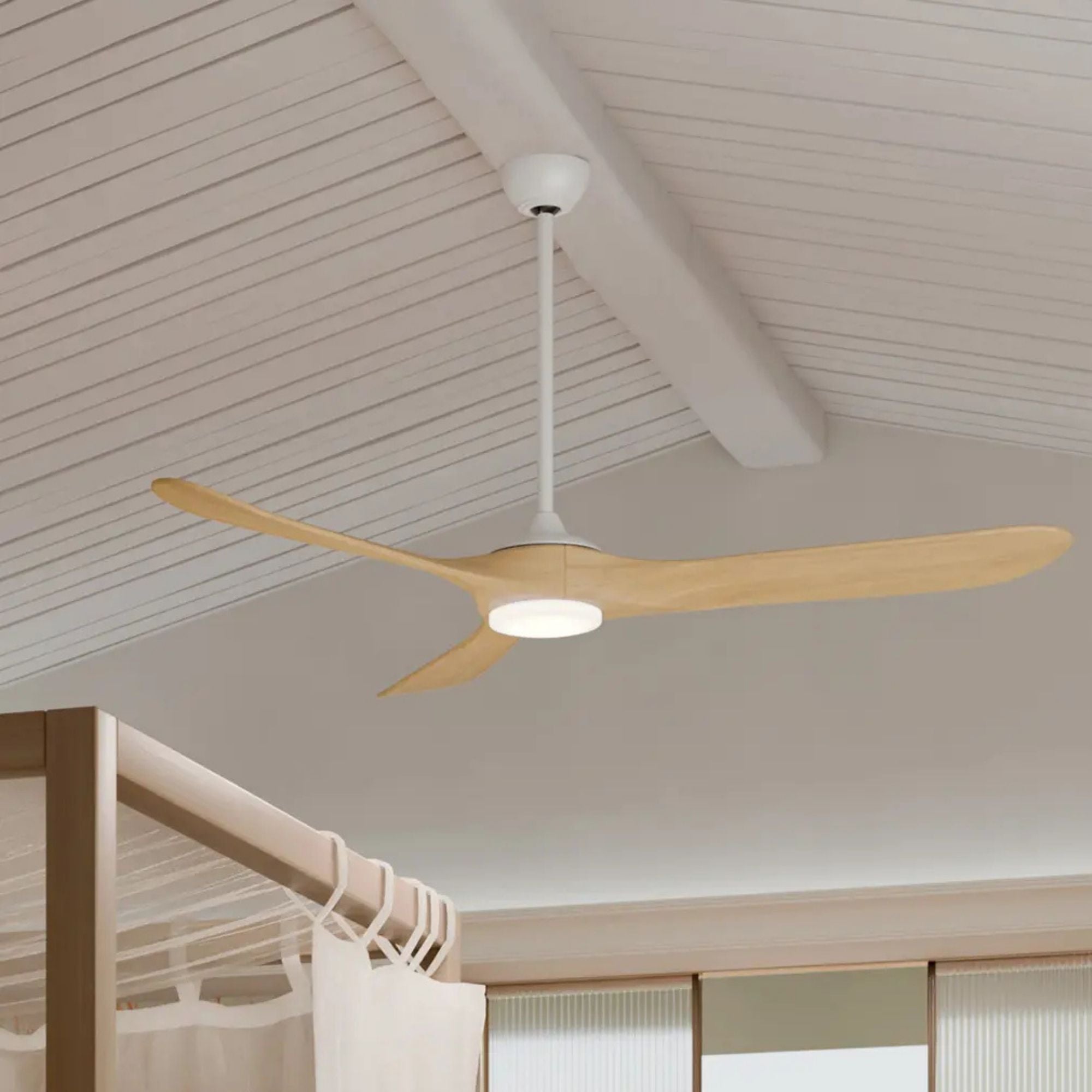 Kichler Mylo 70'' Ceiling Fan with LED Light DC Motor Matte White
