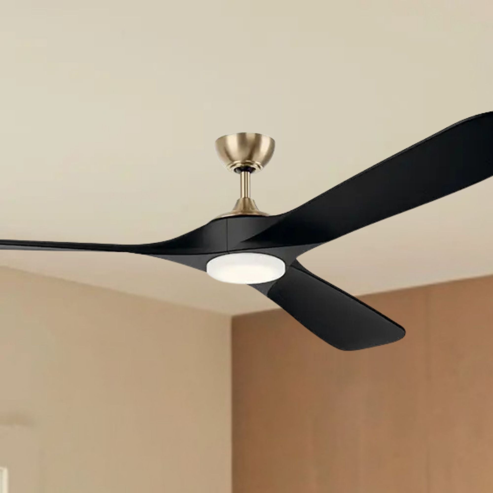 Kichler Mylo 80'' Ceiling Fan with LED Light DC Motor Champagne Bronze