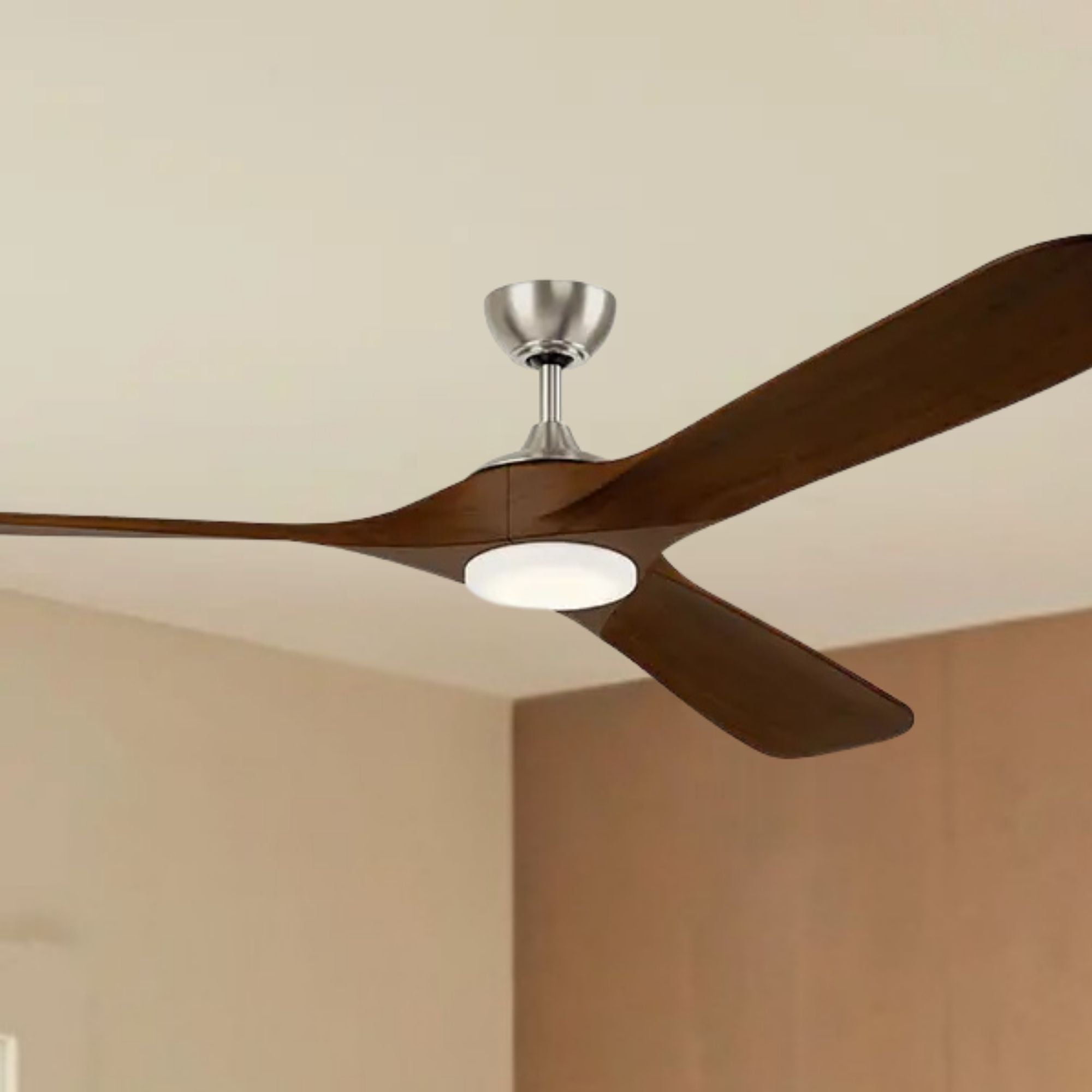 Kichler Mylo 80'' Ceiling Fan with LED Light DC Motor Painted Brushed Nickel