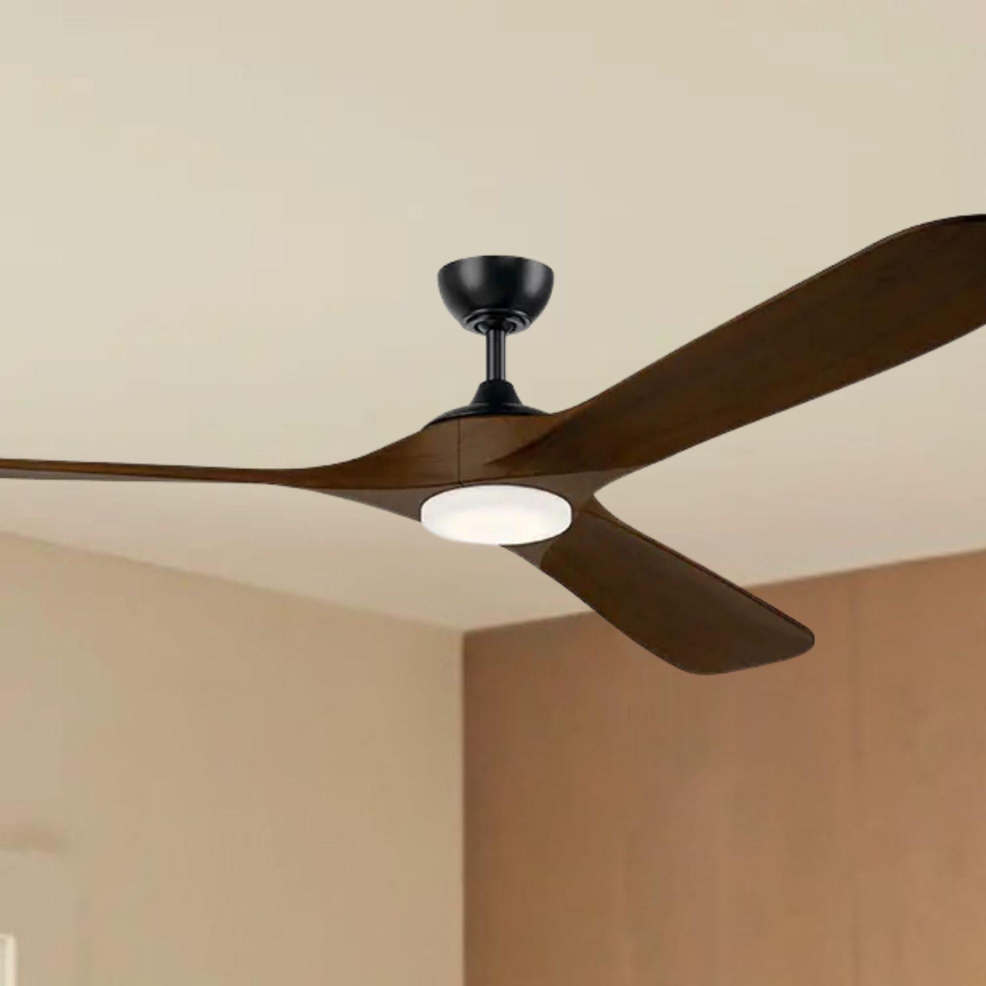 Kichler Mylo 80'' Ceiling Fan with LED Light DC Motor Satin Black