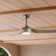 Kichler Mylo Weather+ 60'' Ceiling Fan with LED Light DC Motor Painted Brushed Nickel