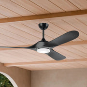 Kichler Mylo Weather+ 60'' Ceiling Fan with LED Light DC Motor Satin Black