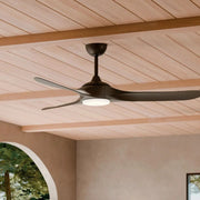 Kichler Mylo Weather+ 60'' Ceiling Fan with LED Light DC Motor Satin Natural Bronze