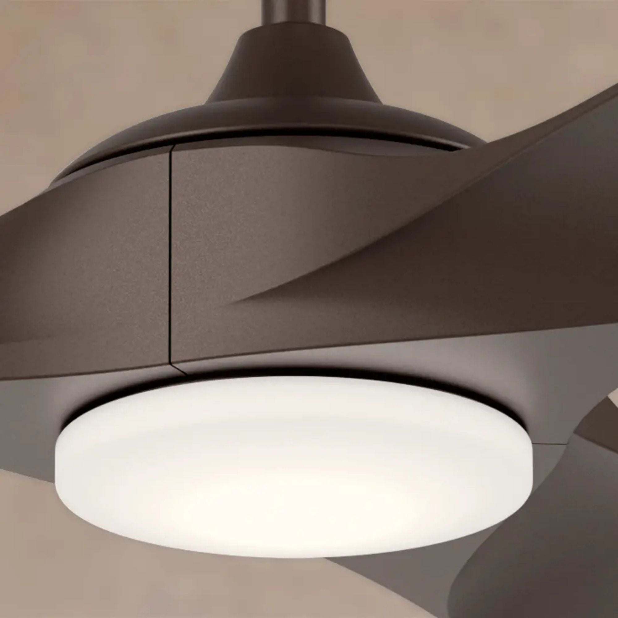 Kichler Mylo Weather+ 60'' Ceiling Fan with LED Light DC Motor Satin Natural Bronze
