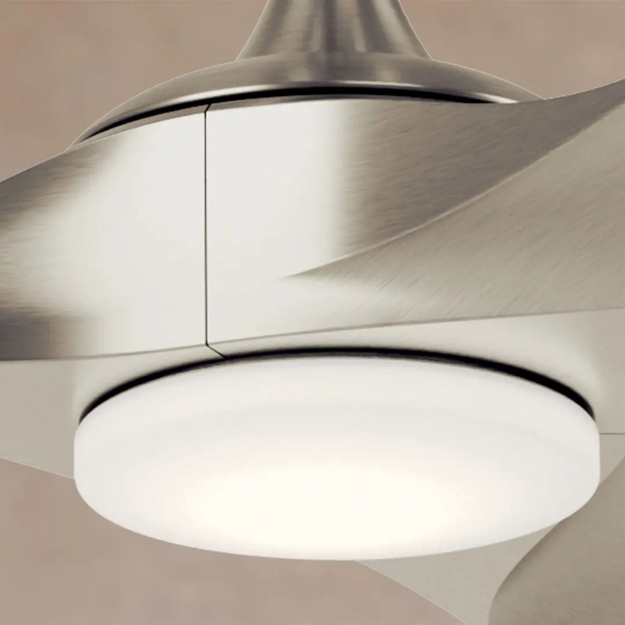 Kichler Mylo Weather+ 80'' Ceiling Fan with LED Light DC Motor Painted Brushed Nickel