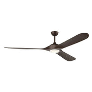 Kichler Mylo Weather+ 80'' Ceiling Fan with LED Light DC Motor Satin Natural Bronze