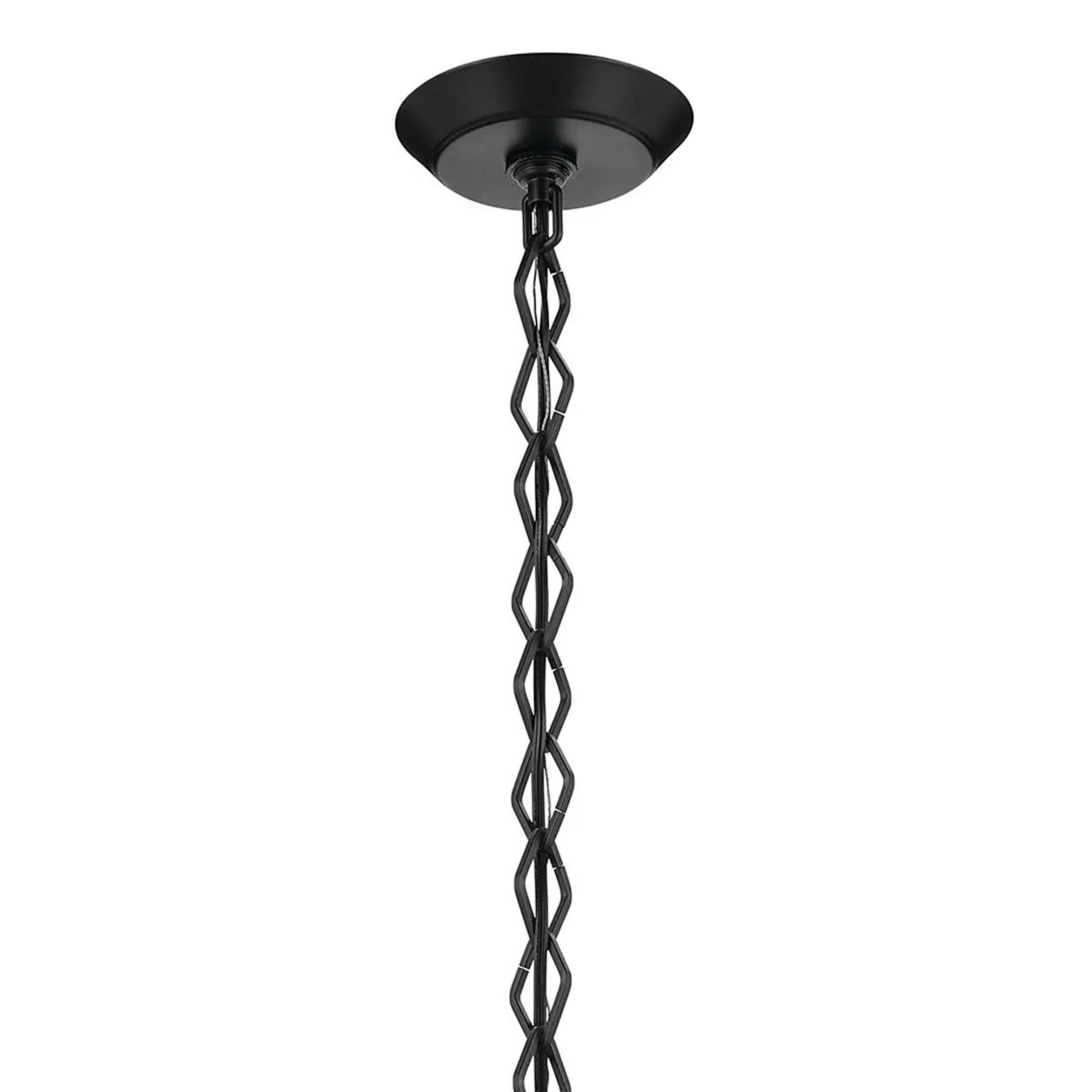 Kichler Nella 10.75 in. Pendant Light, Black with Unique Clear Glass Shade