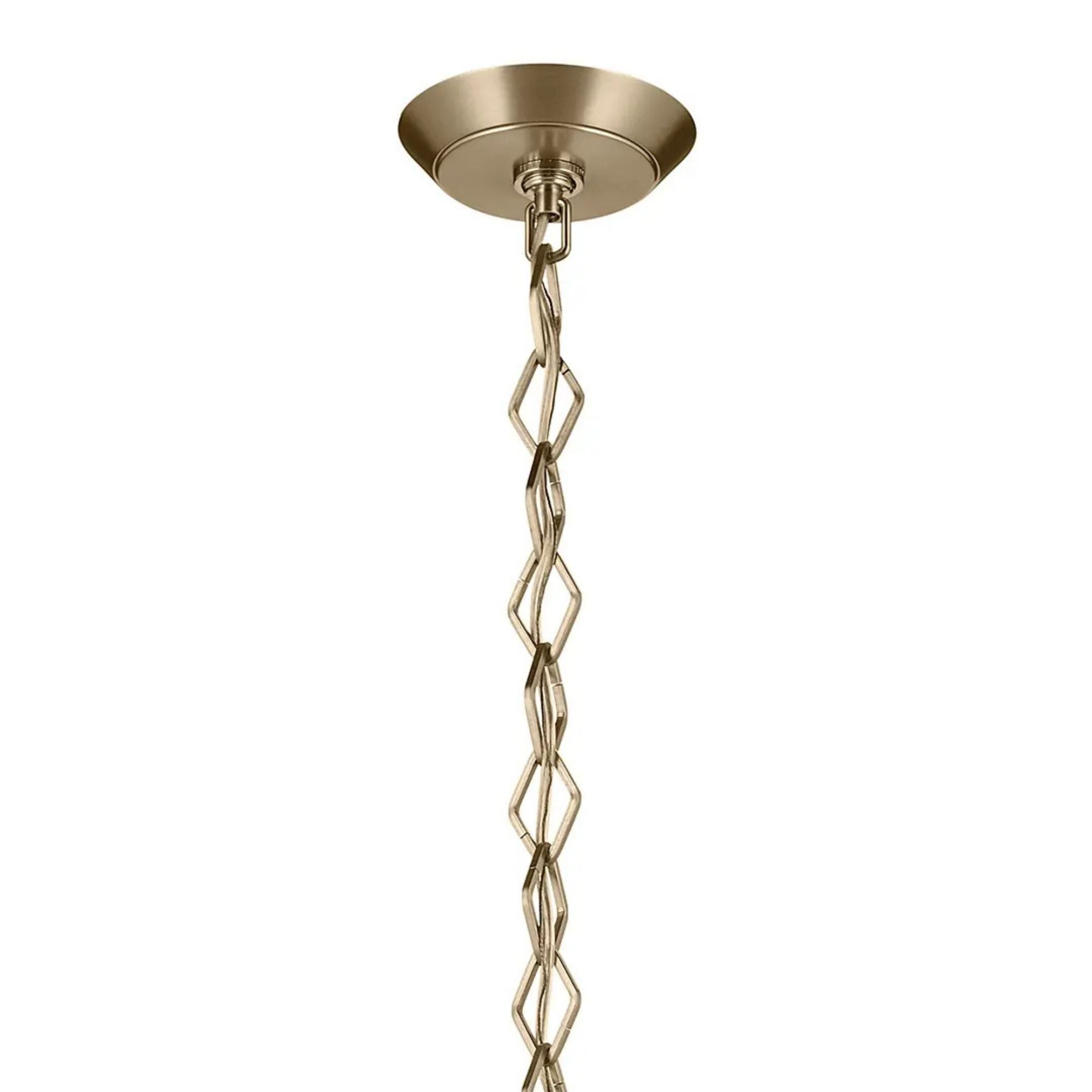 Kichler Nella 10.75 in. Pendant Light, Champagne Bronze with Unique Shade & Clear Glass