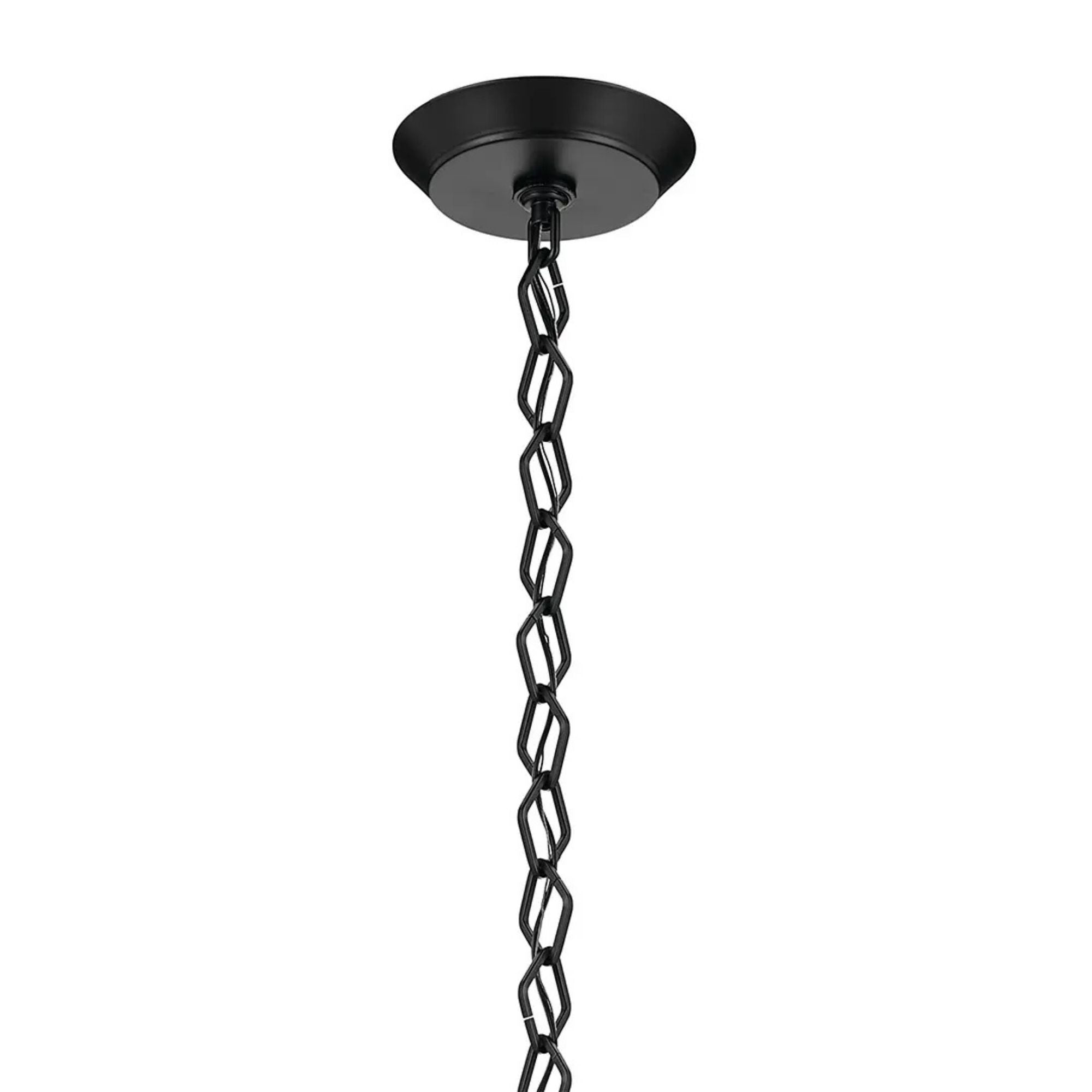 Kichler Nella 16.5 in. Pendant Light, Black with Unique Clear Glass Shade