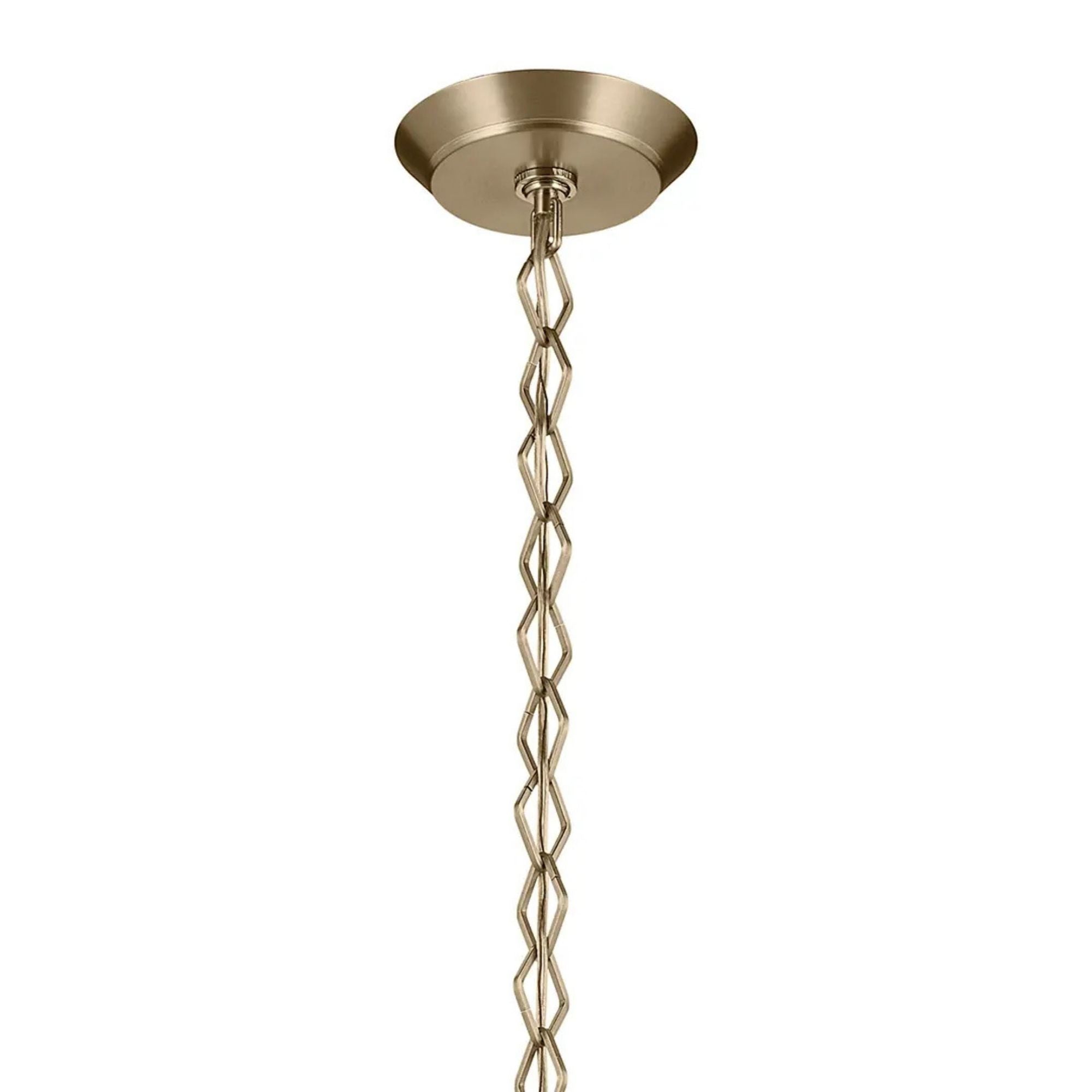 Kichler Nella 16.5 in. Pendant Light, Champagne Bronze with Unique Shade & Clear Glass