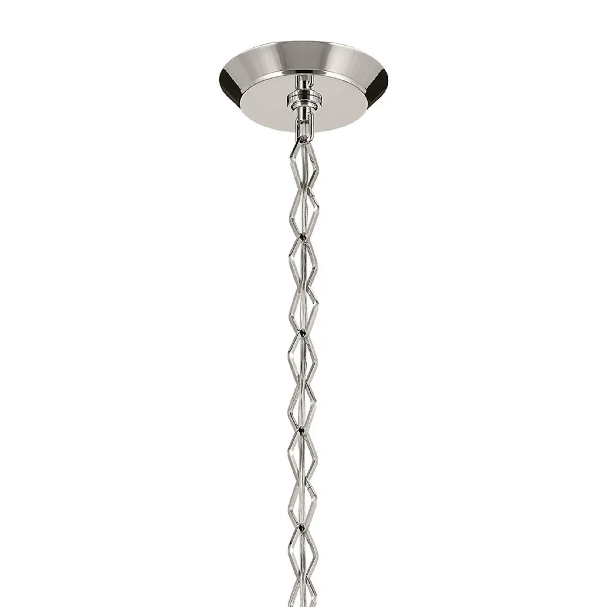 Kichler Nella 16.5 in. Pendant Light, Polished Nickel with Unique Shade & Clear Glass