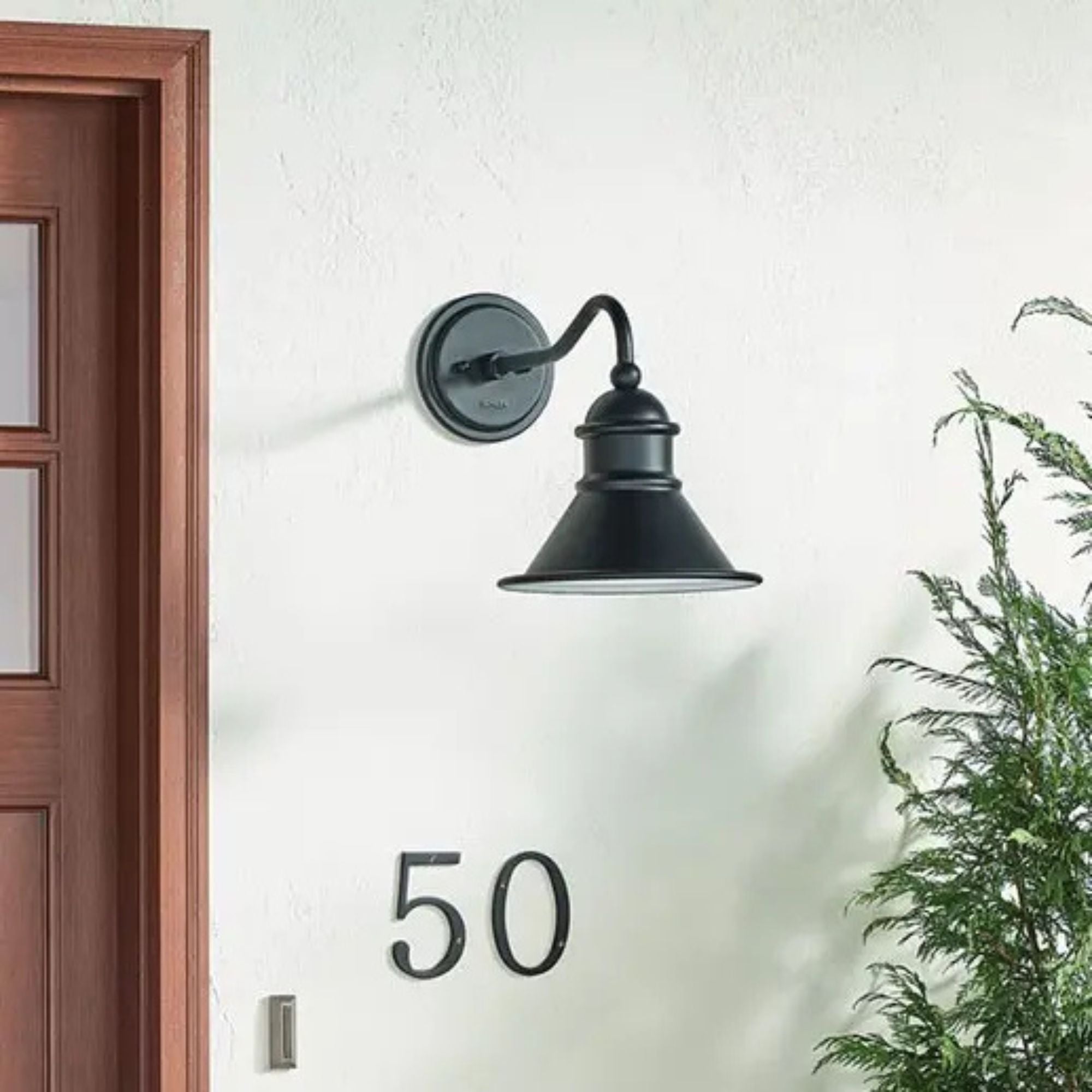 Northland 12" Outdoor Wall Light, Black Finish