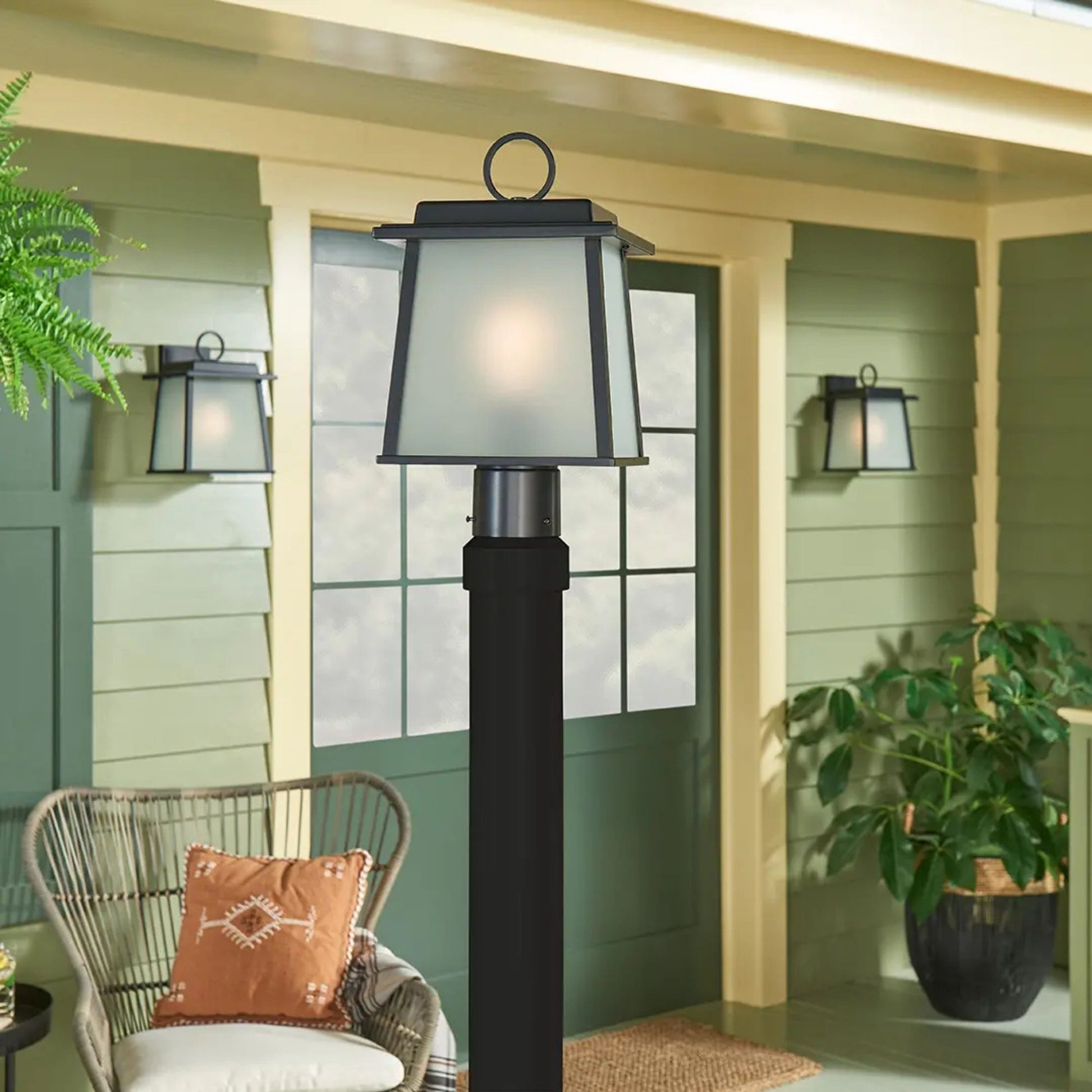 Kichler Lighting - Noward 15" Outdoor Post Light, Black Finish | Bees Lighting