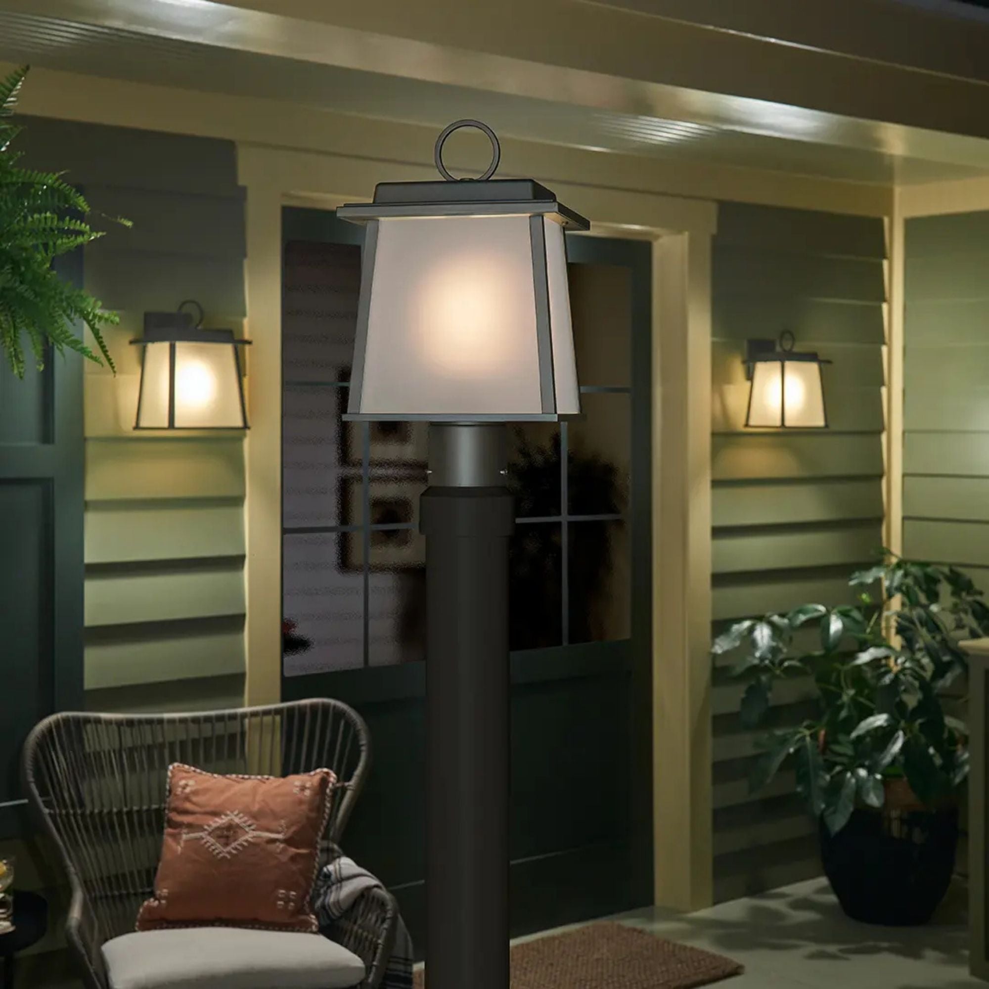 Noward 15" Outdoor Post Light, Olde Bronze Finish