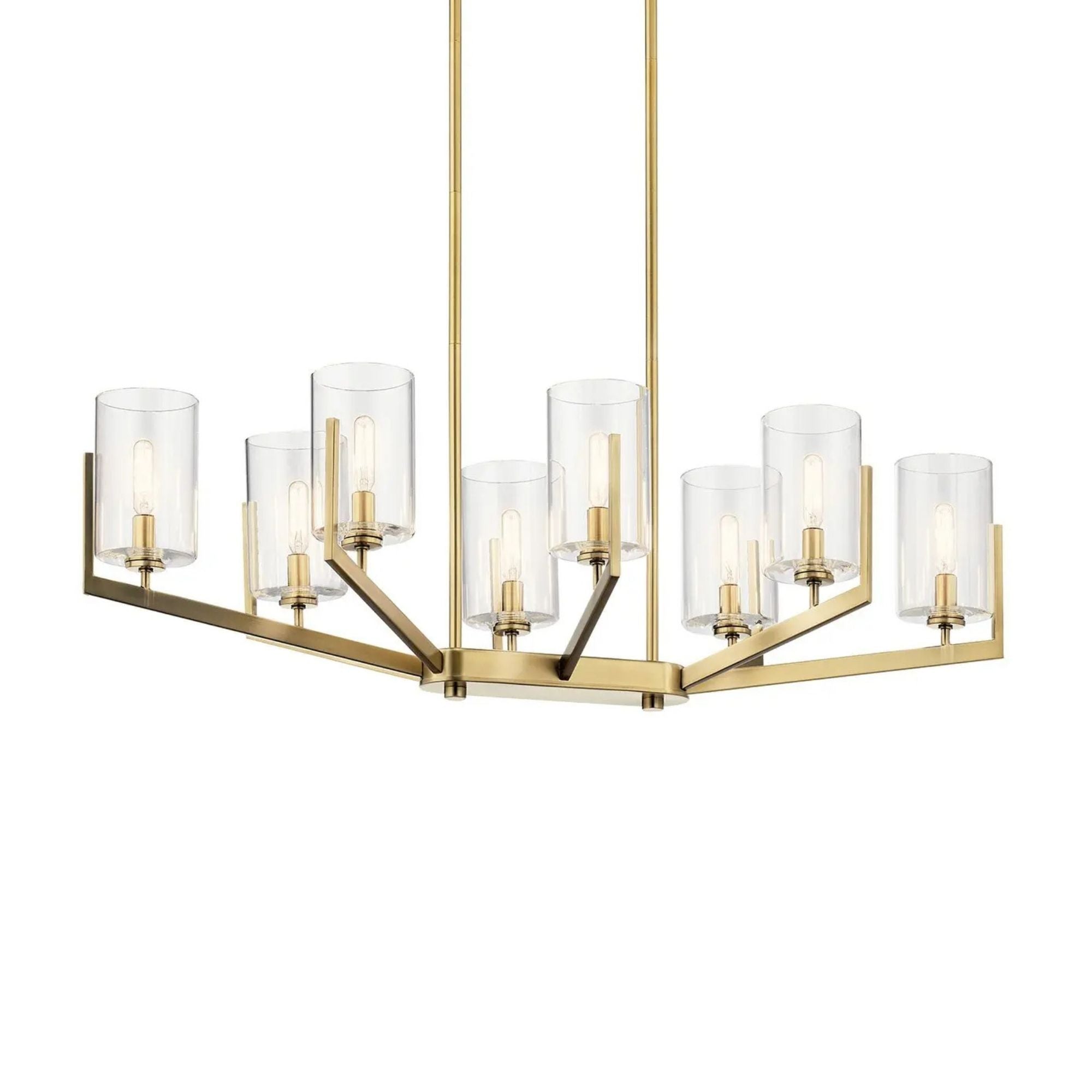Kichler Nye 36.75 in. 8-Light Chandelier, Brushed Natural Brass
