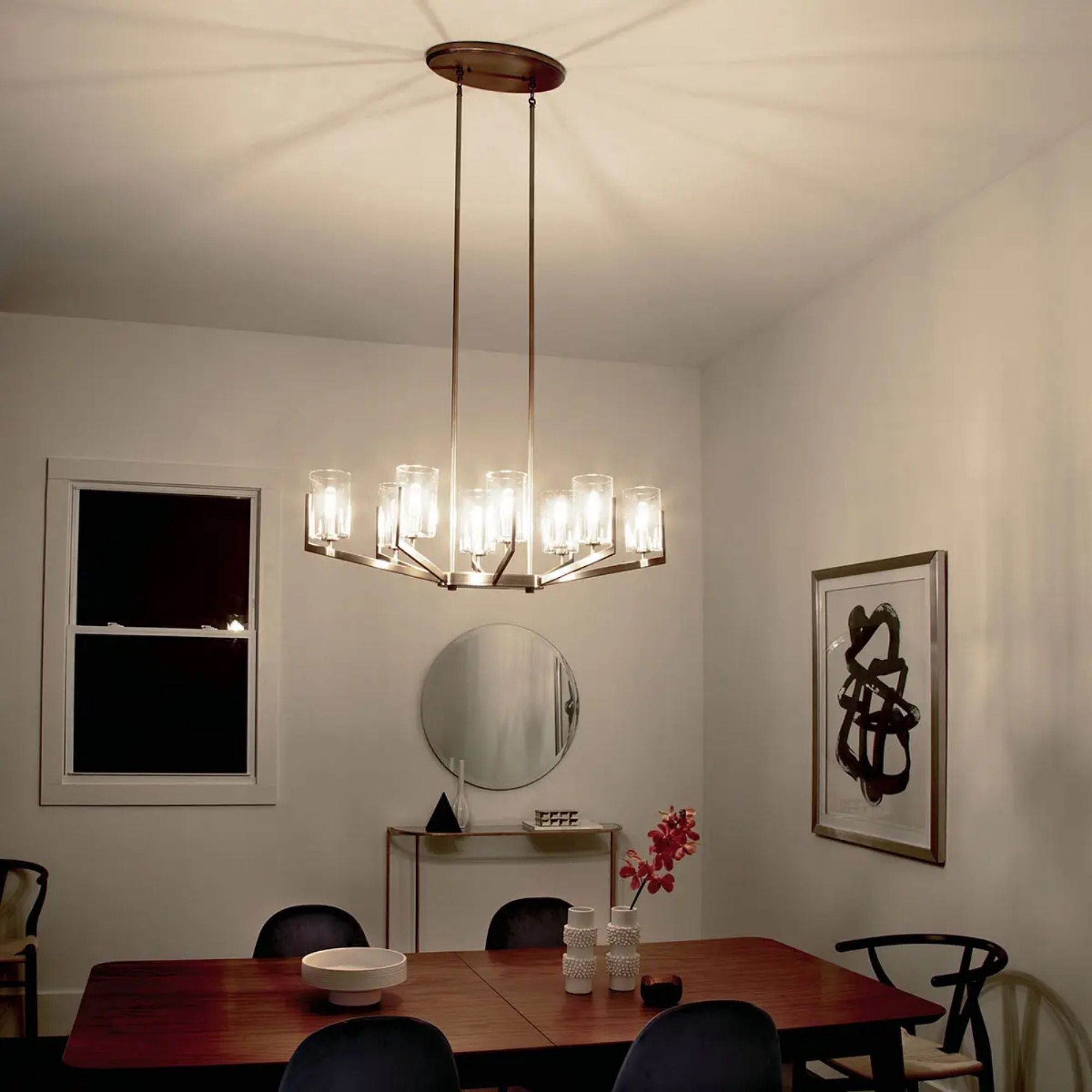 Kichler Nye 36.75 in. 8-Light Chandelier, Brushed Natural Brass