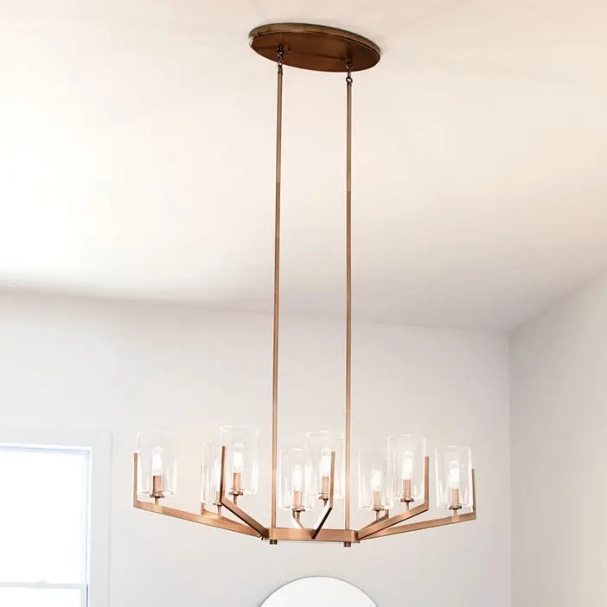 Kichler Nye 36.75 in. 8-Light Chandelier, Brushed Natural Brass