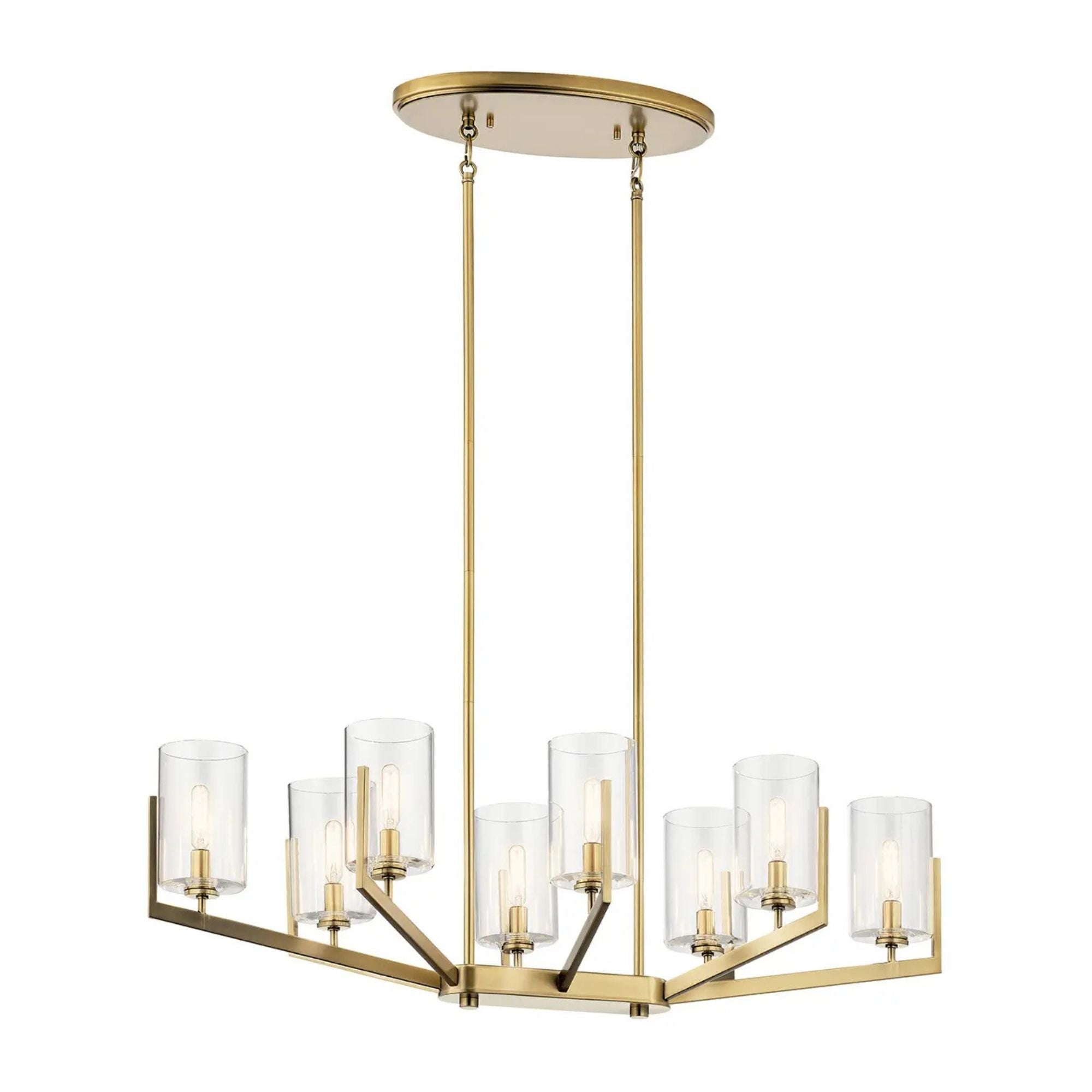 Kichler Nye 36.75 in. 8-Light Chandelier, Brushed Natural Brass