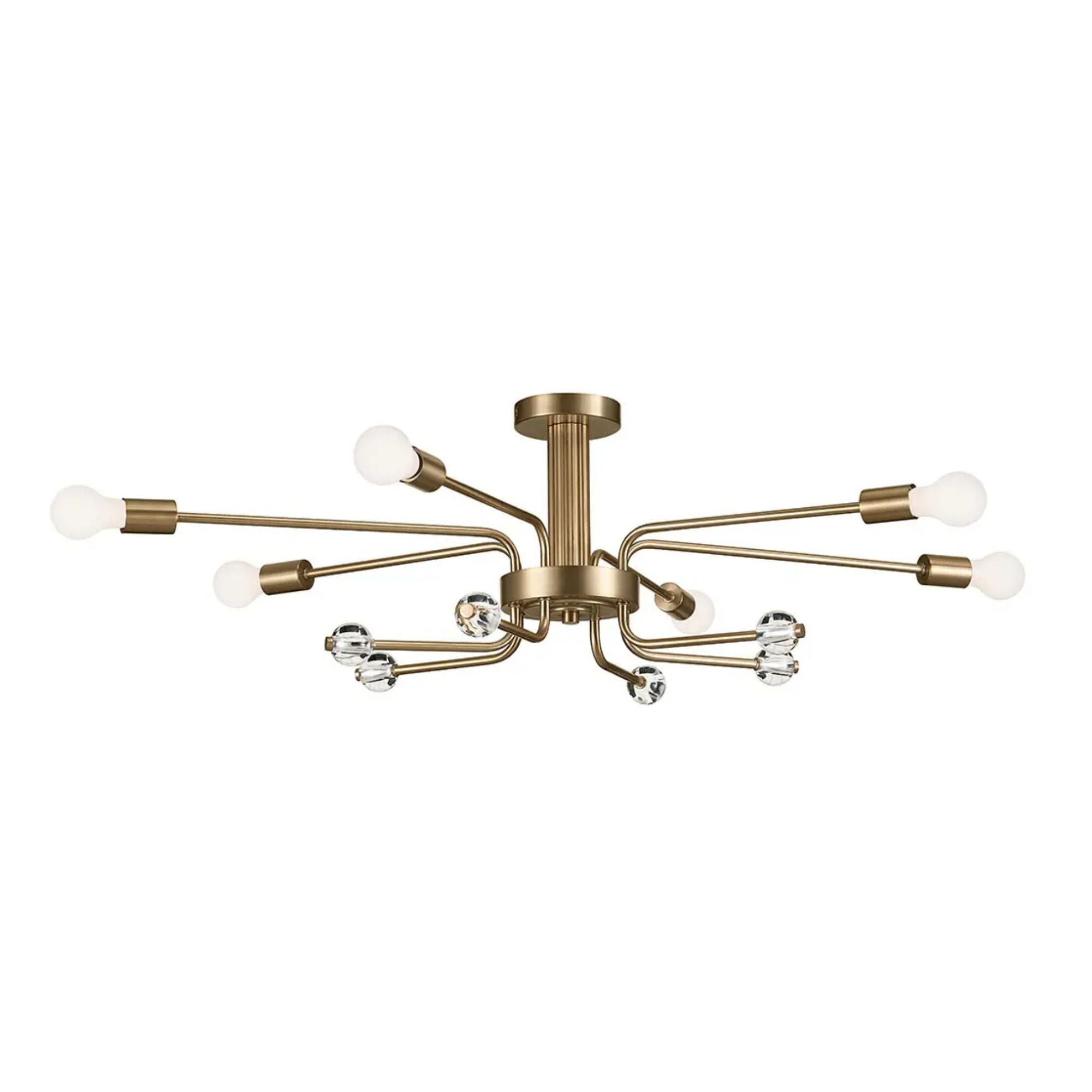 Ocala 41" 6-Light Semi-Flush Mount, Champagne Bronze Finish
