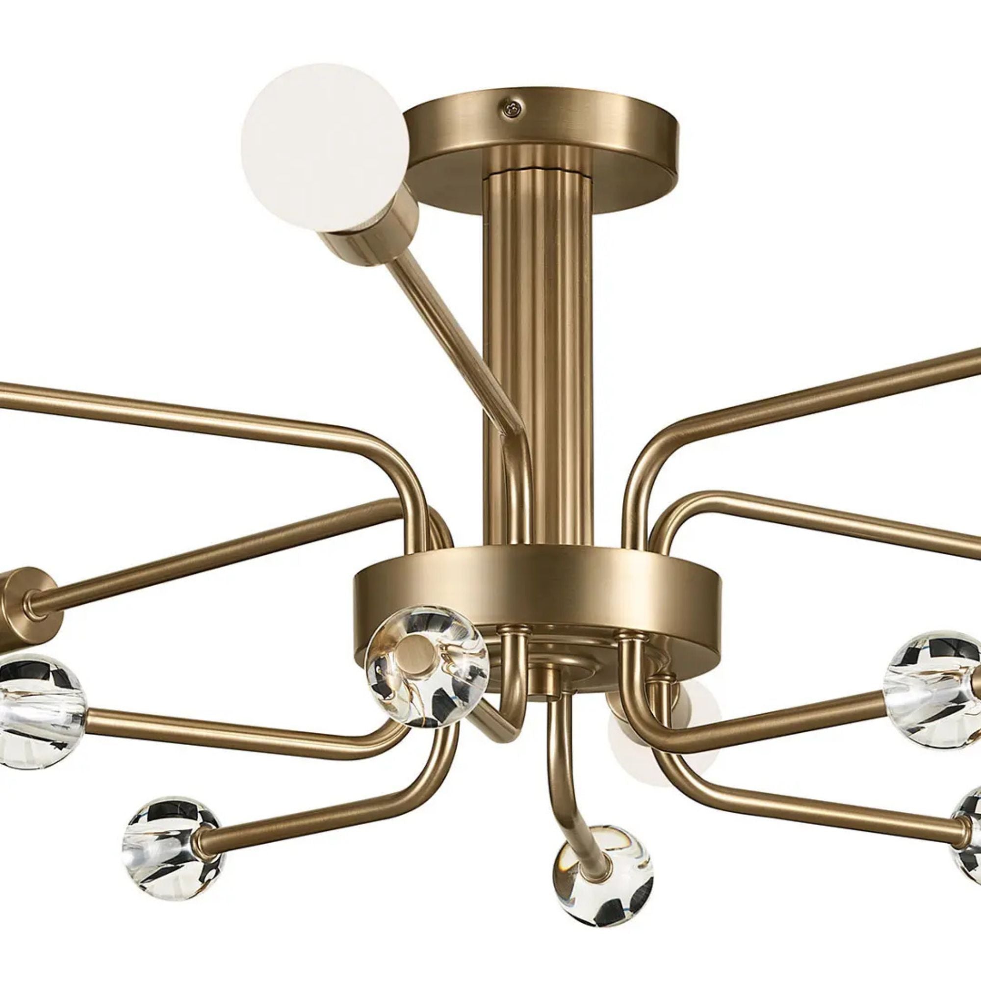 Ocala 41" 6-Light Semi-Flush Mount, Champagne Bronze Finish