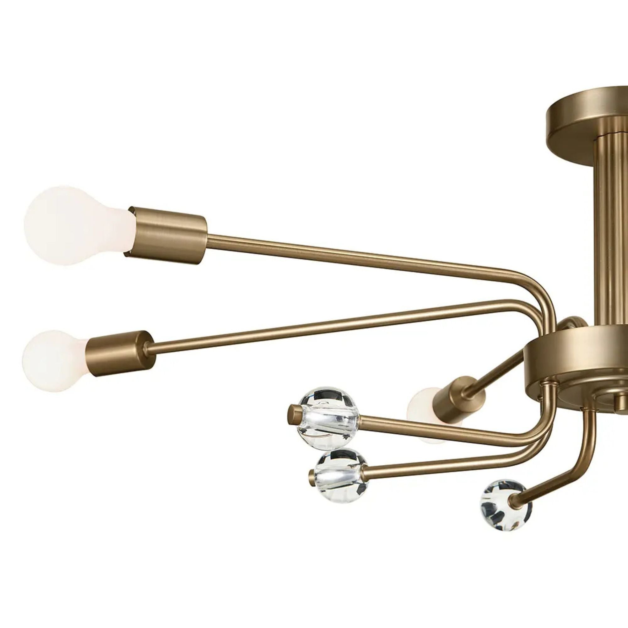 Ocala 41" 6-Light Semi-Flush Mount, Champagne Bronze Finish