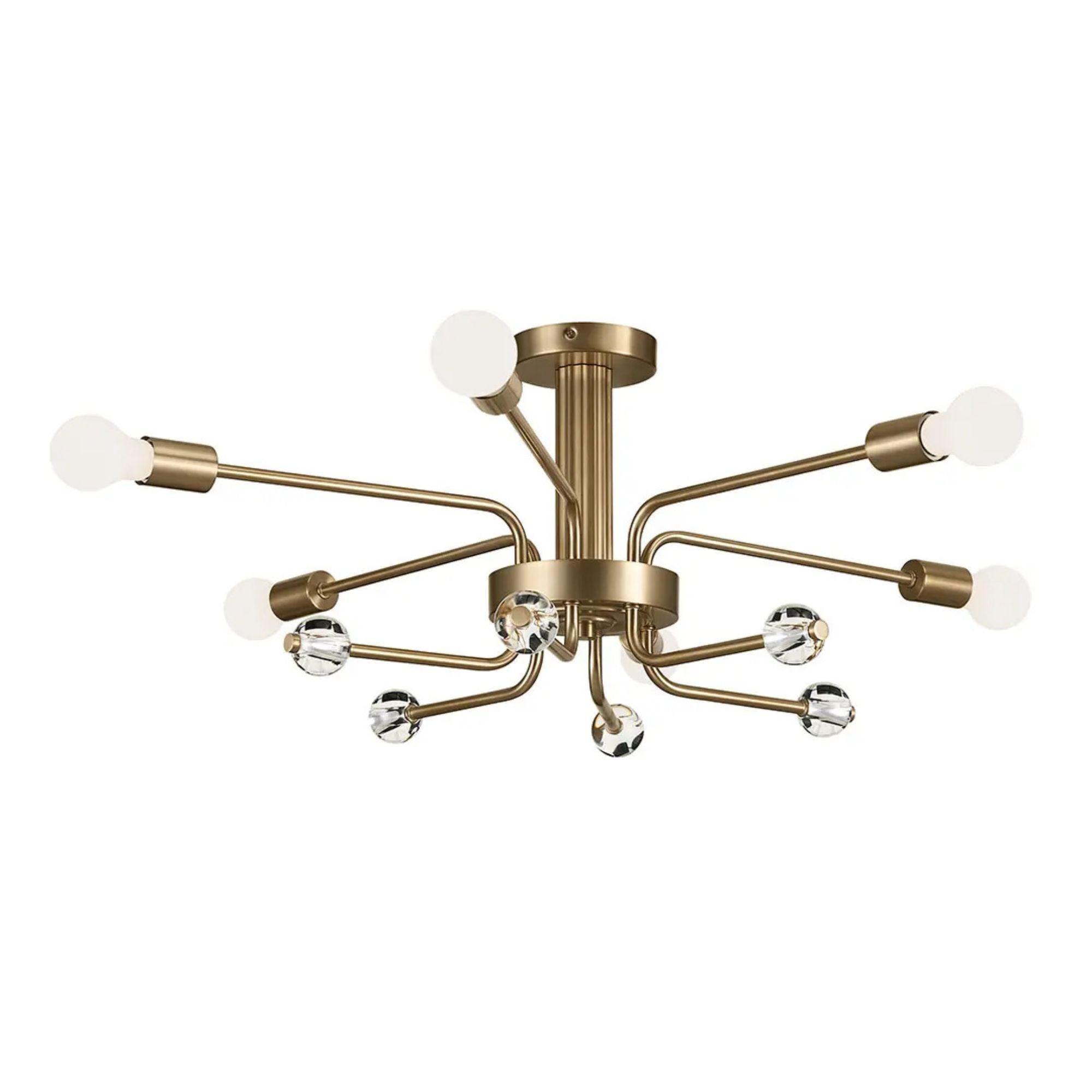 Ocala 41" 6-Light Semi-Flush Mount, Champagne Bronze Finish