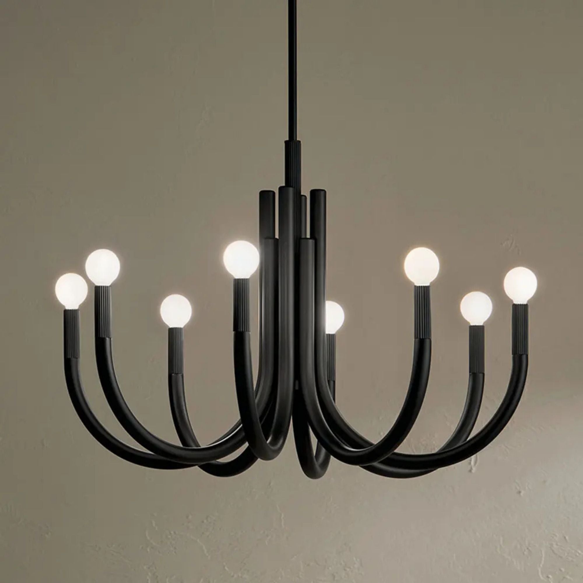 Kichler Odensa 29.25 in. 8-Light Chandelier, Black