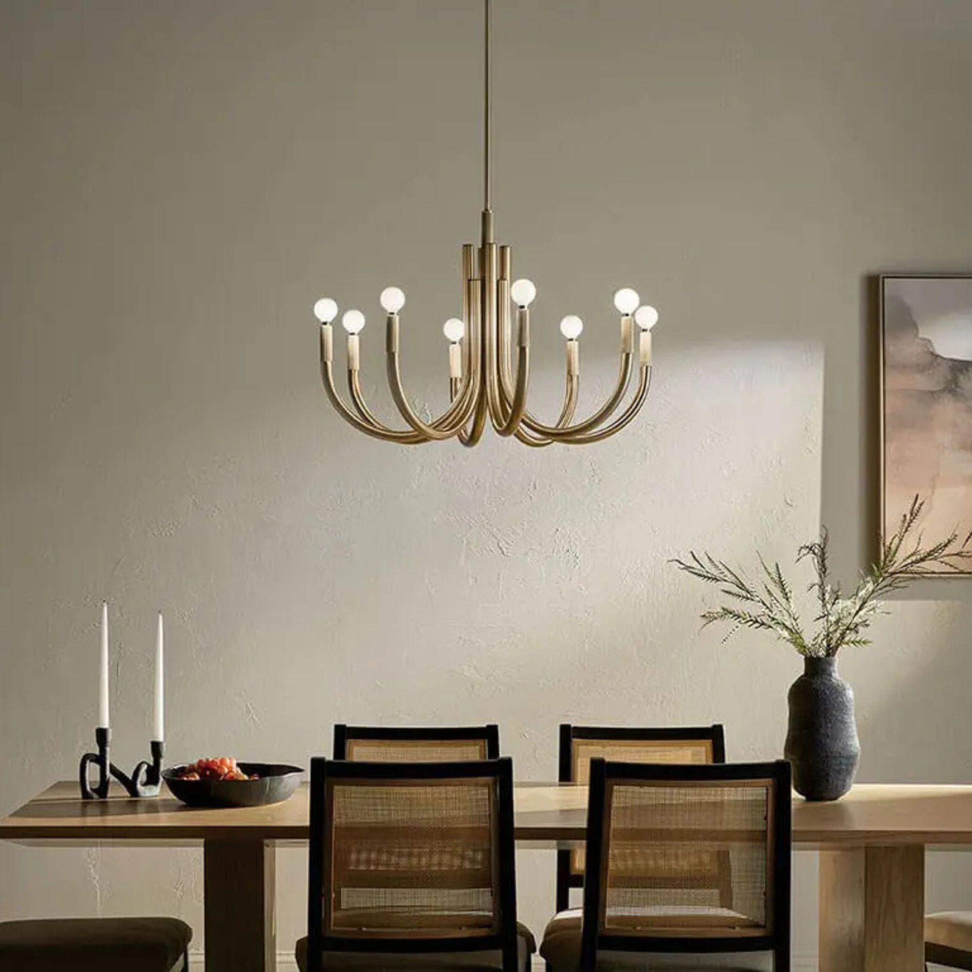 Kichler Odensa 29.25 in. 8-Light Chandelier, Champagne Bronze