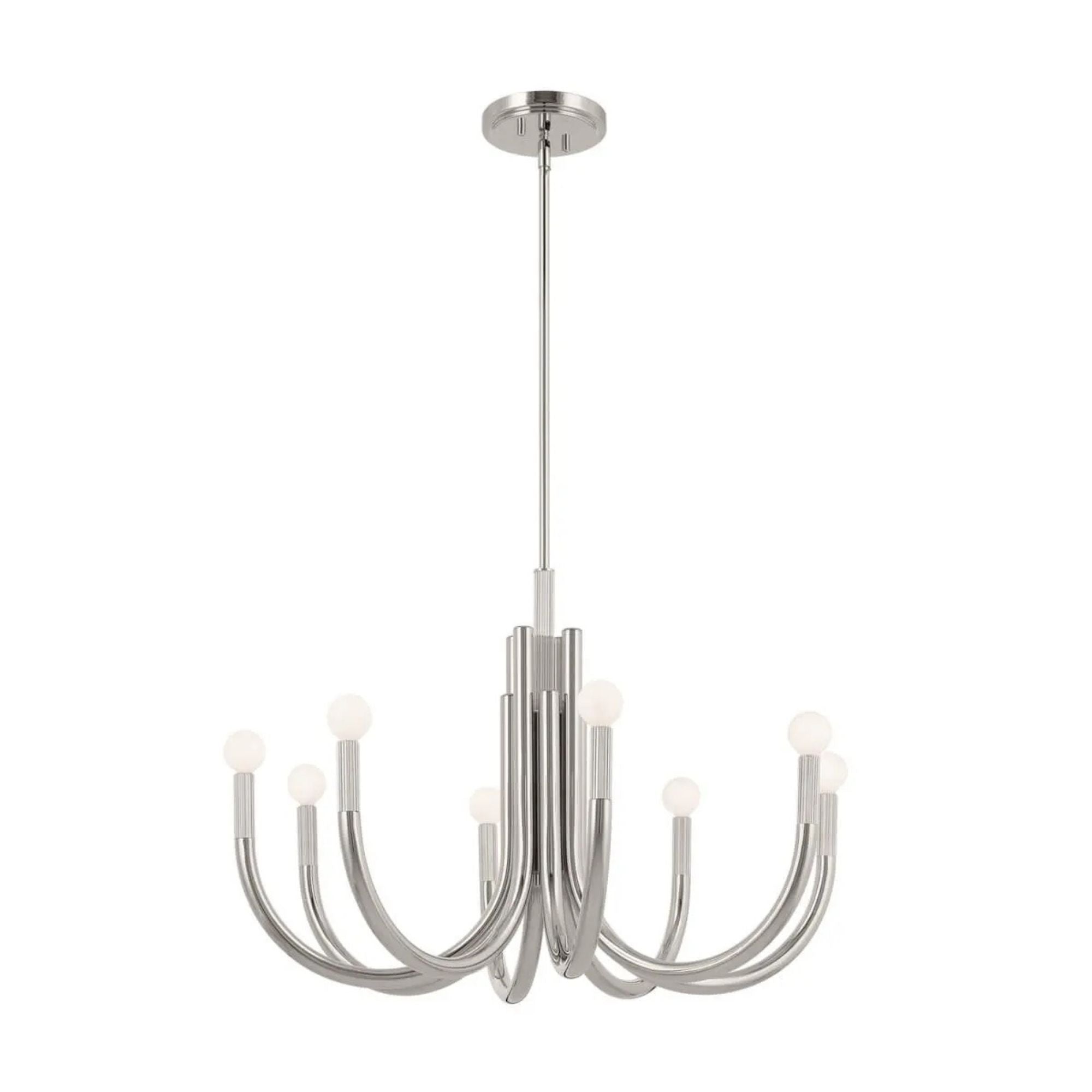 Kichler Odensa 29.25 in. 8-Light Chandelier, Polished Nickel