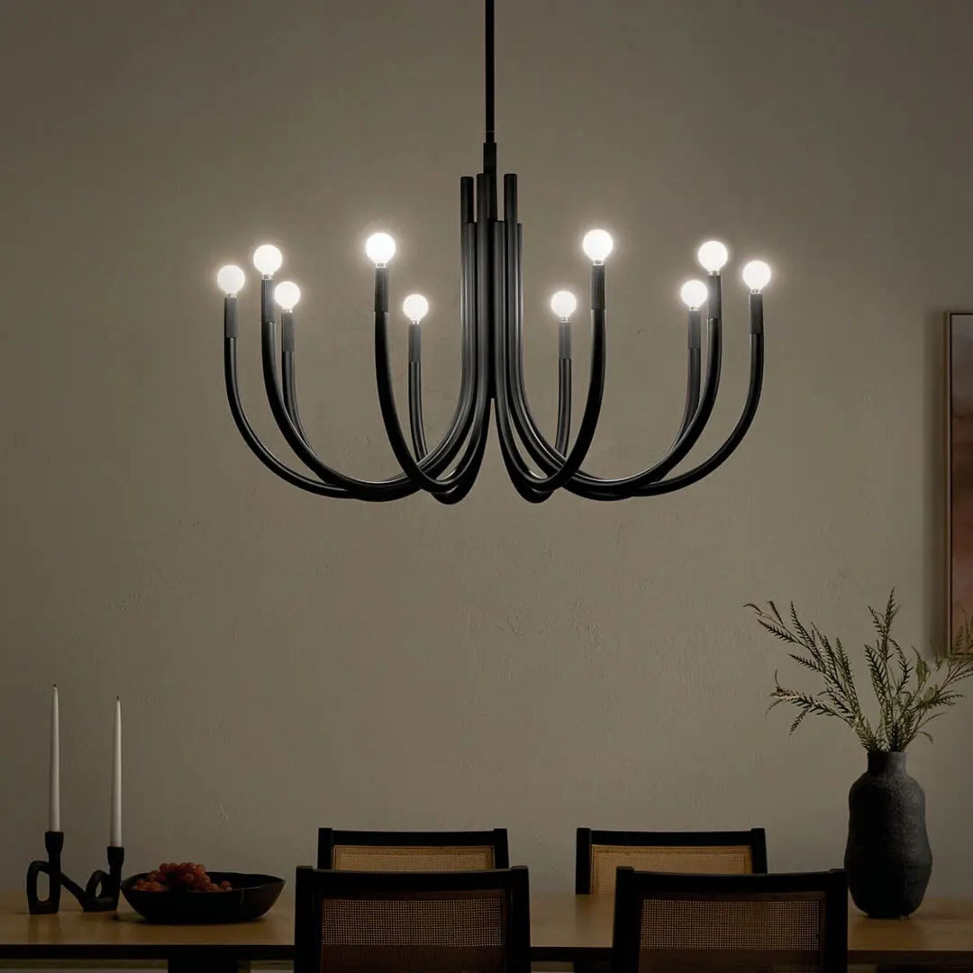 Kichler Odensa 40.25 in. 10-Light Chandelier, Black