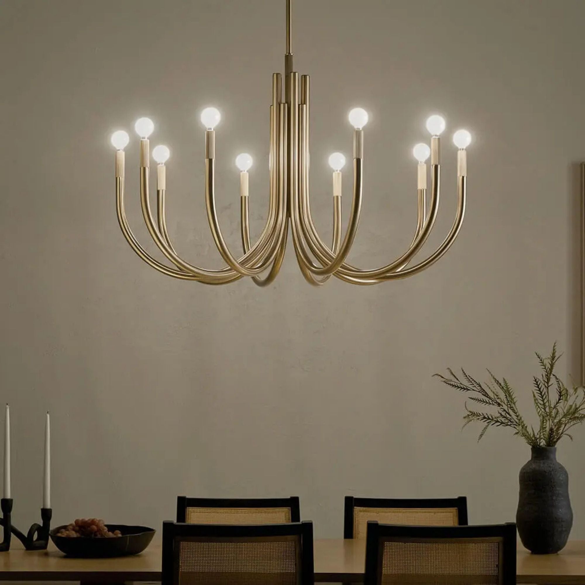 Kichler Odensa 40.25 in. 10-Light Chandelier, Champagne Bronze