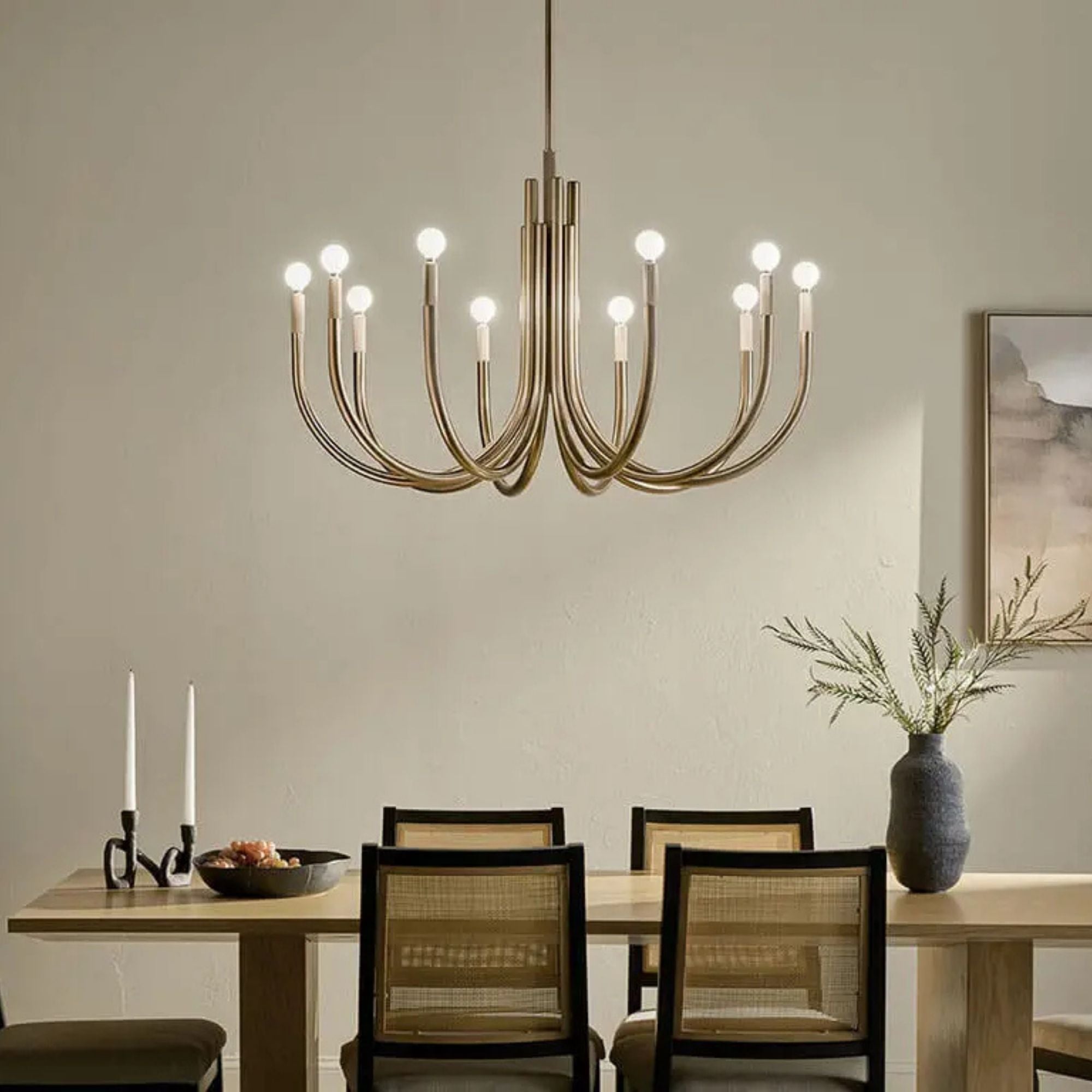 Kichler Odensa 40.25 in. 10-Light Chandelier, Champagne Bronze