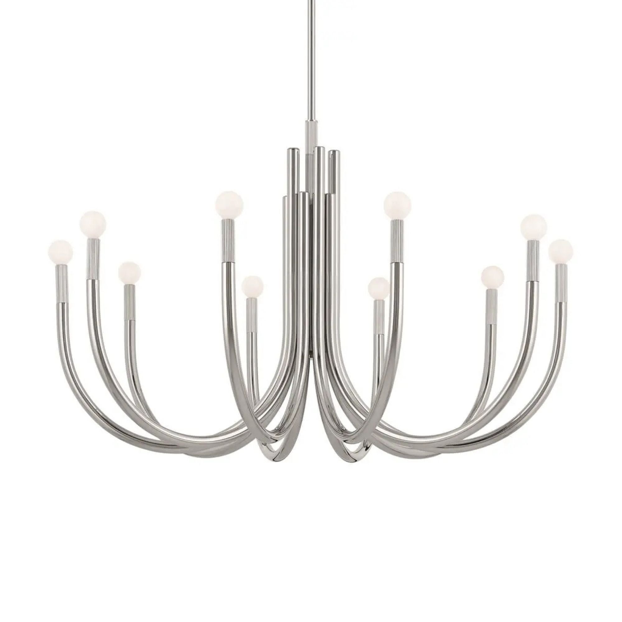 Kichler Odensa 40.25 in. 10-Light Chandelier, Polished Nickel