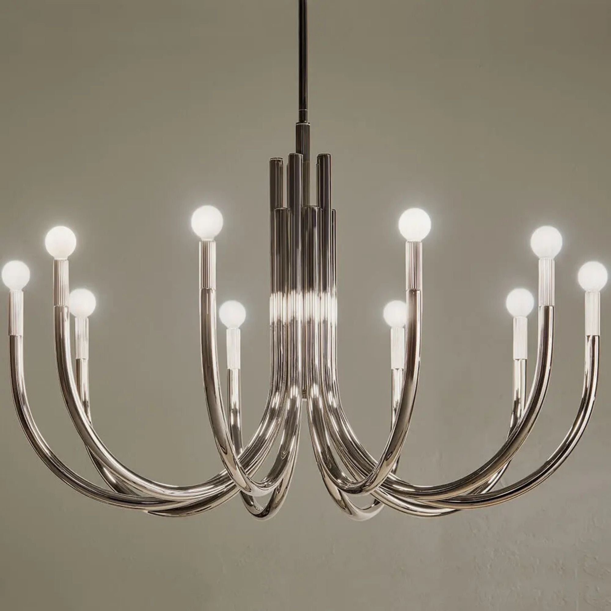 Kichler Odensa 40.25 in. 10-Light Chandelier, Polished Nickel