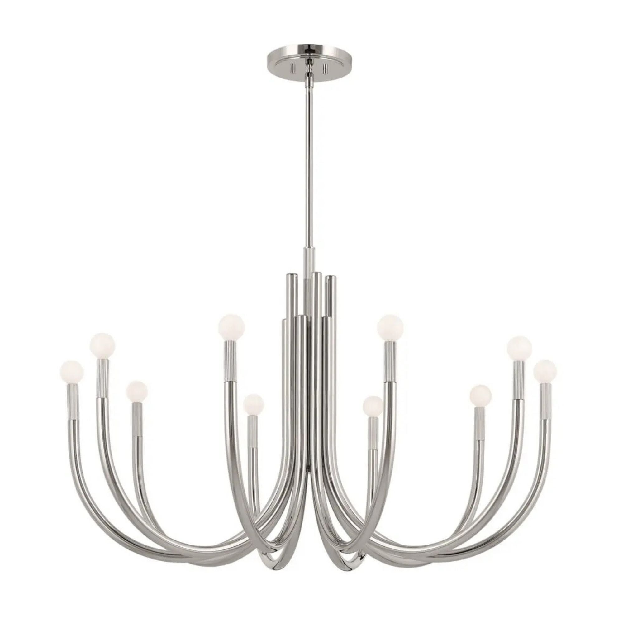 Kichler Odensa 40.25 in. 10-Light Chandelier, Polished Nickel