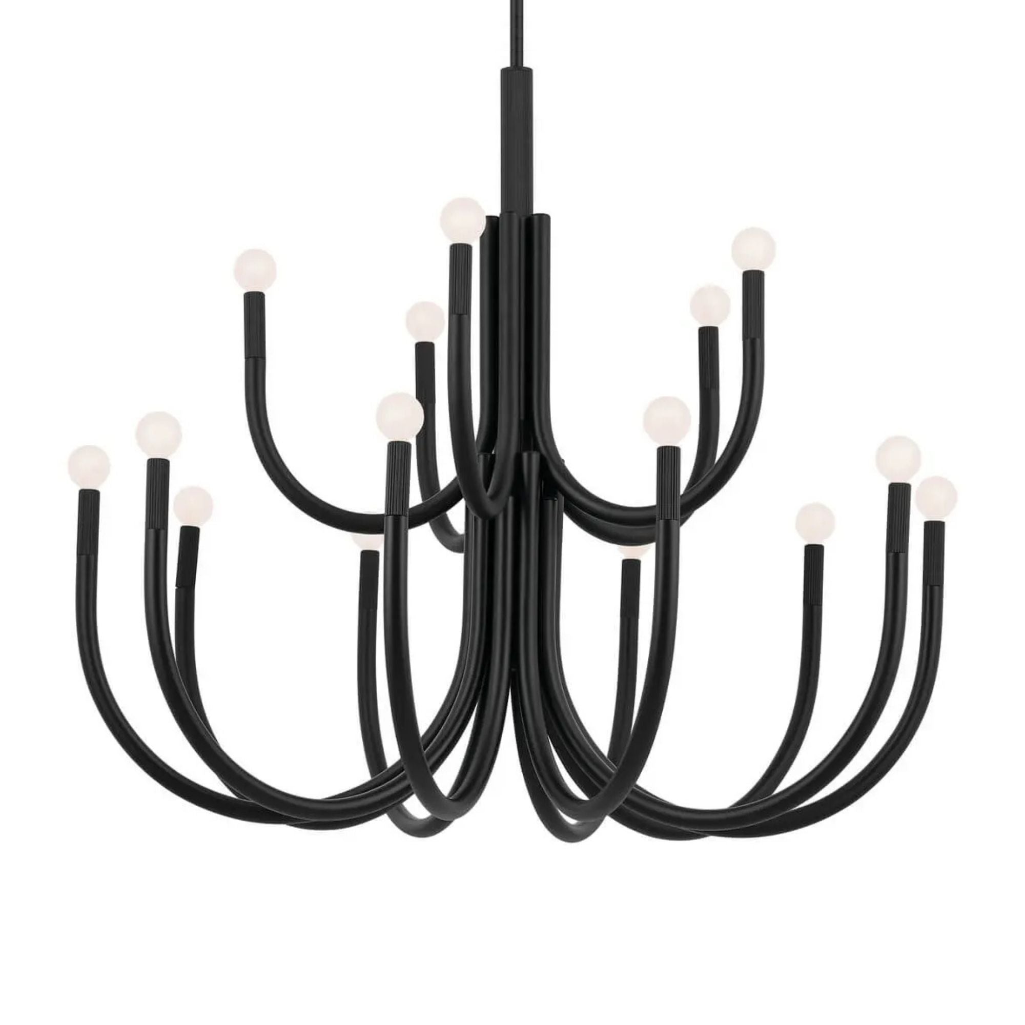 Kichler Odensa 40 in. 15-Light Chandelier, Black