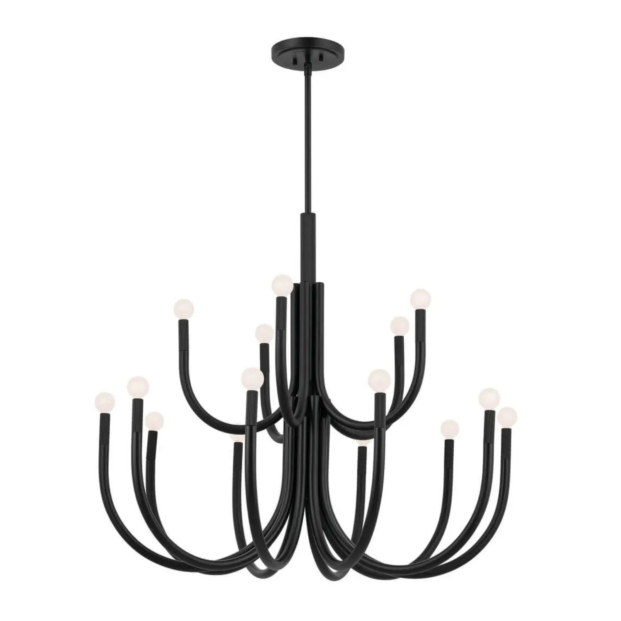 Kichler Odensa 40 in. 15-Light Chandelier, Black