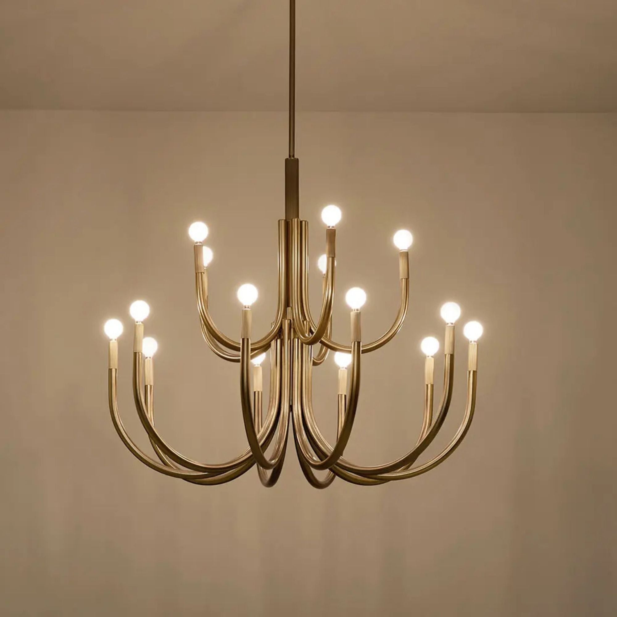 Kichler Odensa 40 in. 15-Light Chandelier, Champagne Bronze