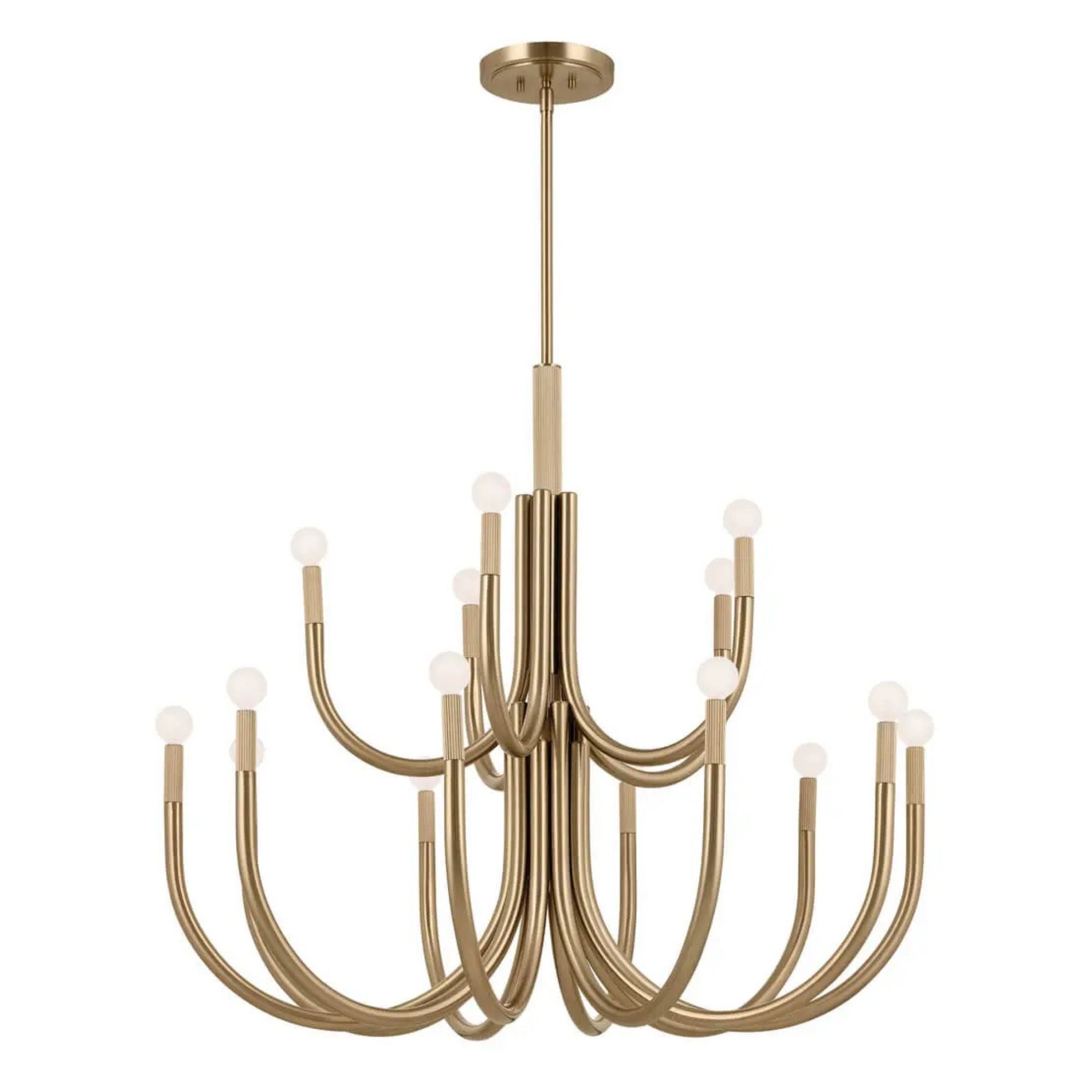 Kichler Odensa 40 in. 15-Light Chandelier, Champagne Bronze