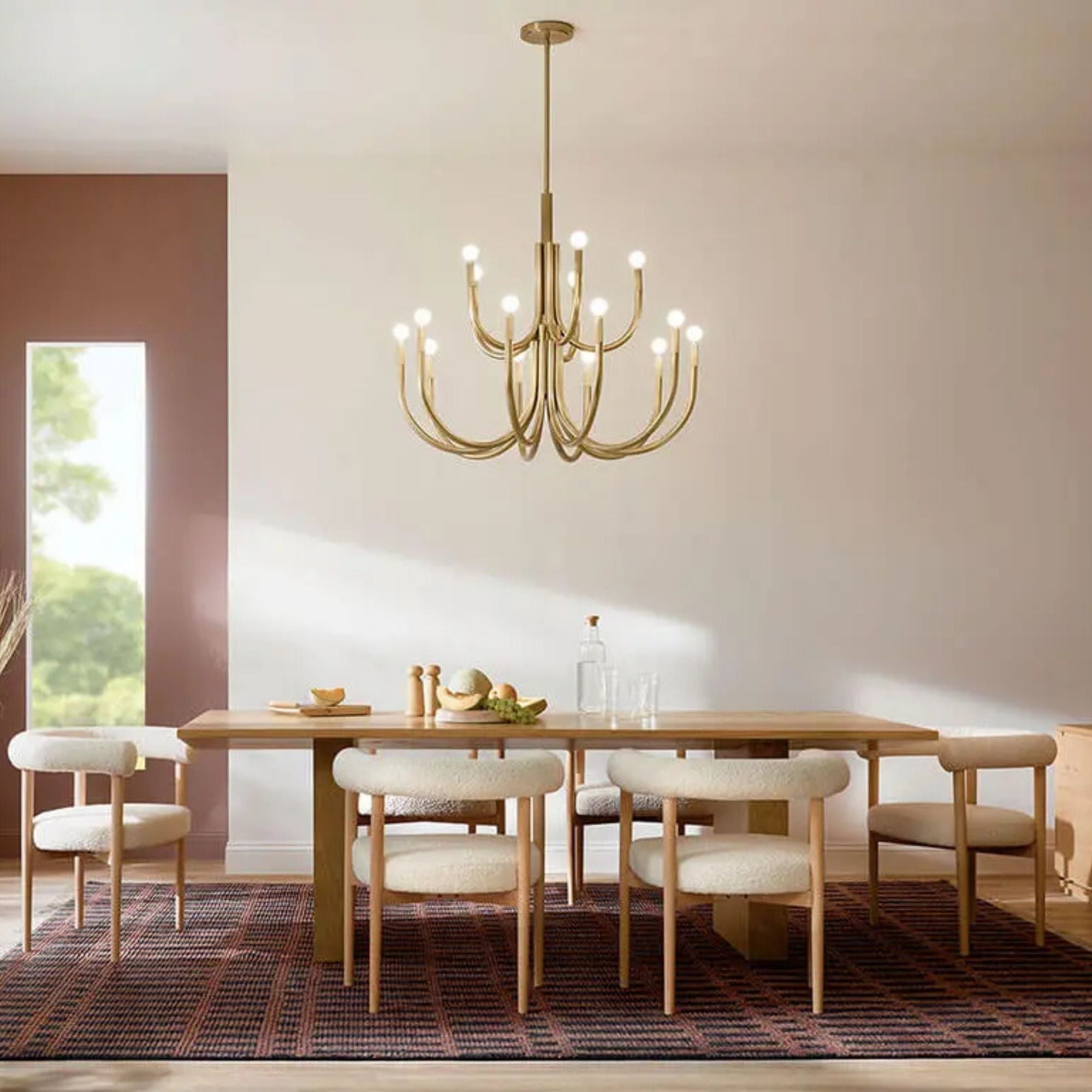 Kichler Odensa 40 in. 15-Light Chandelier, Champagne Bronze