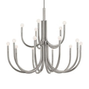 Kichler Odensa 40 in. 15-Light Chandelier, Polished Nickel