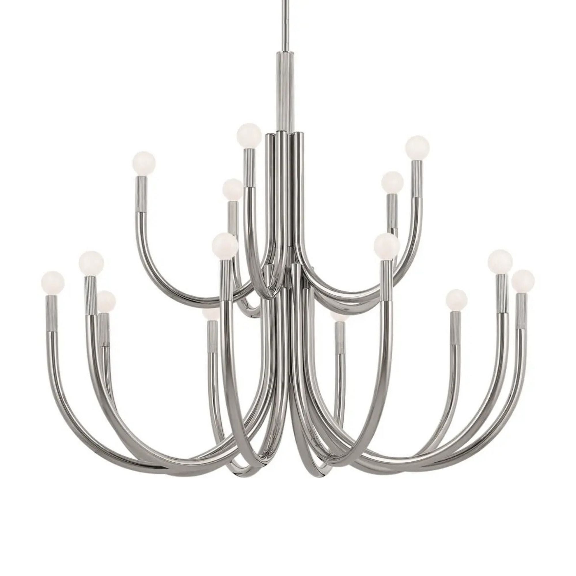Kichler Odensa 40 in. 15-Light Chandelier, Polished Nickel