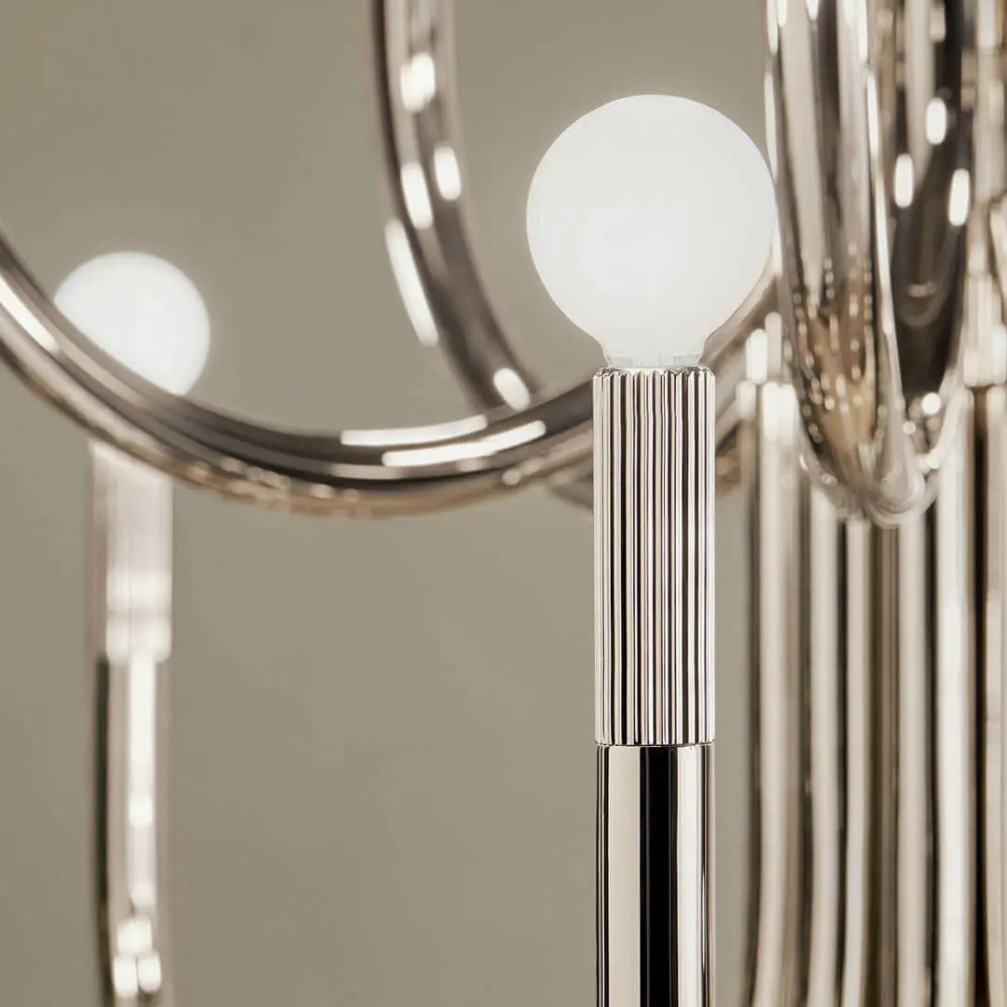 Kichler Odensa 40 in. 15-Light Chandelier, Polished Nickel