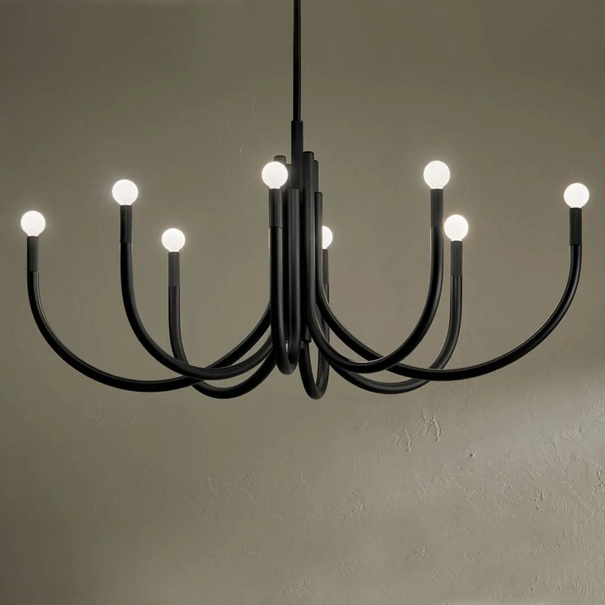 Kichler Odensa 46 in. 8-Light Oval Chandelier, Black