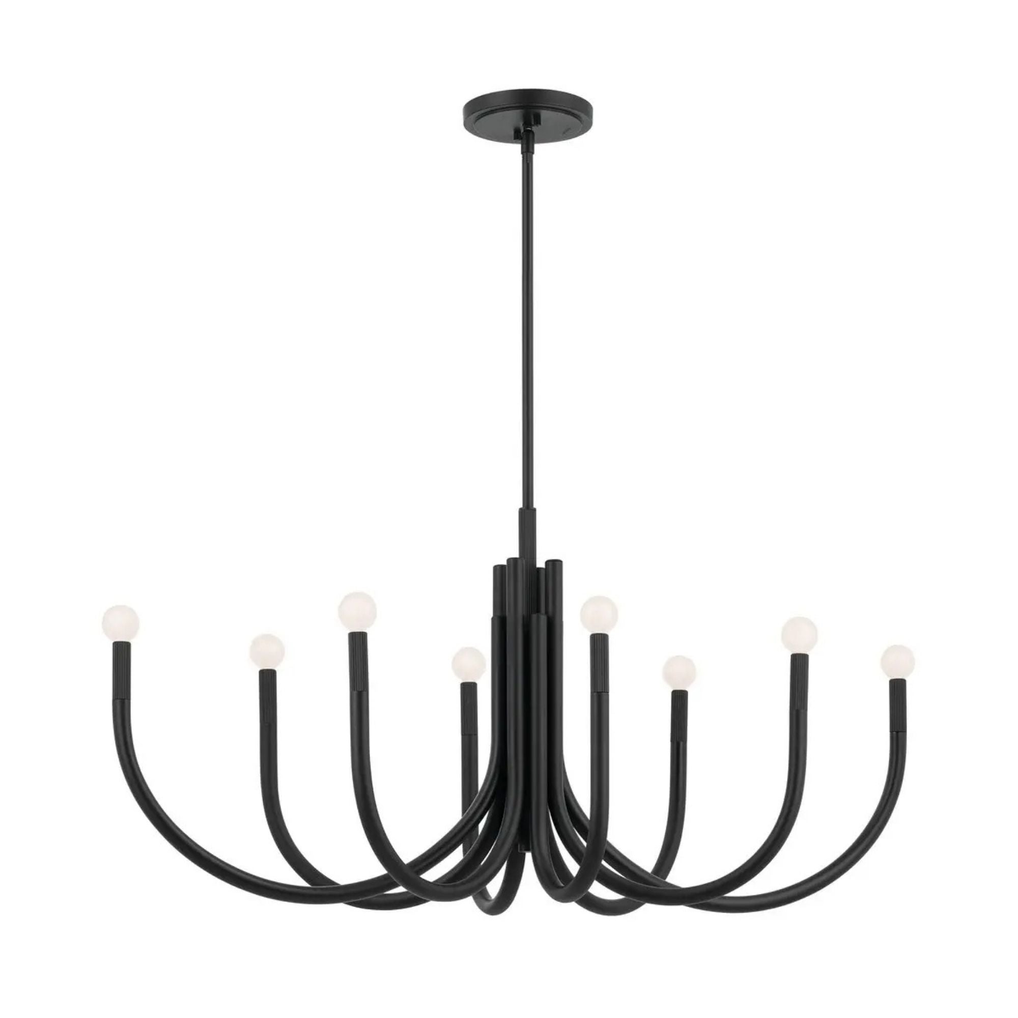 Kichler Odensa 46 in. 8-Light Oval Chandelier, Black