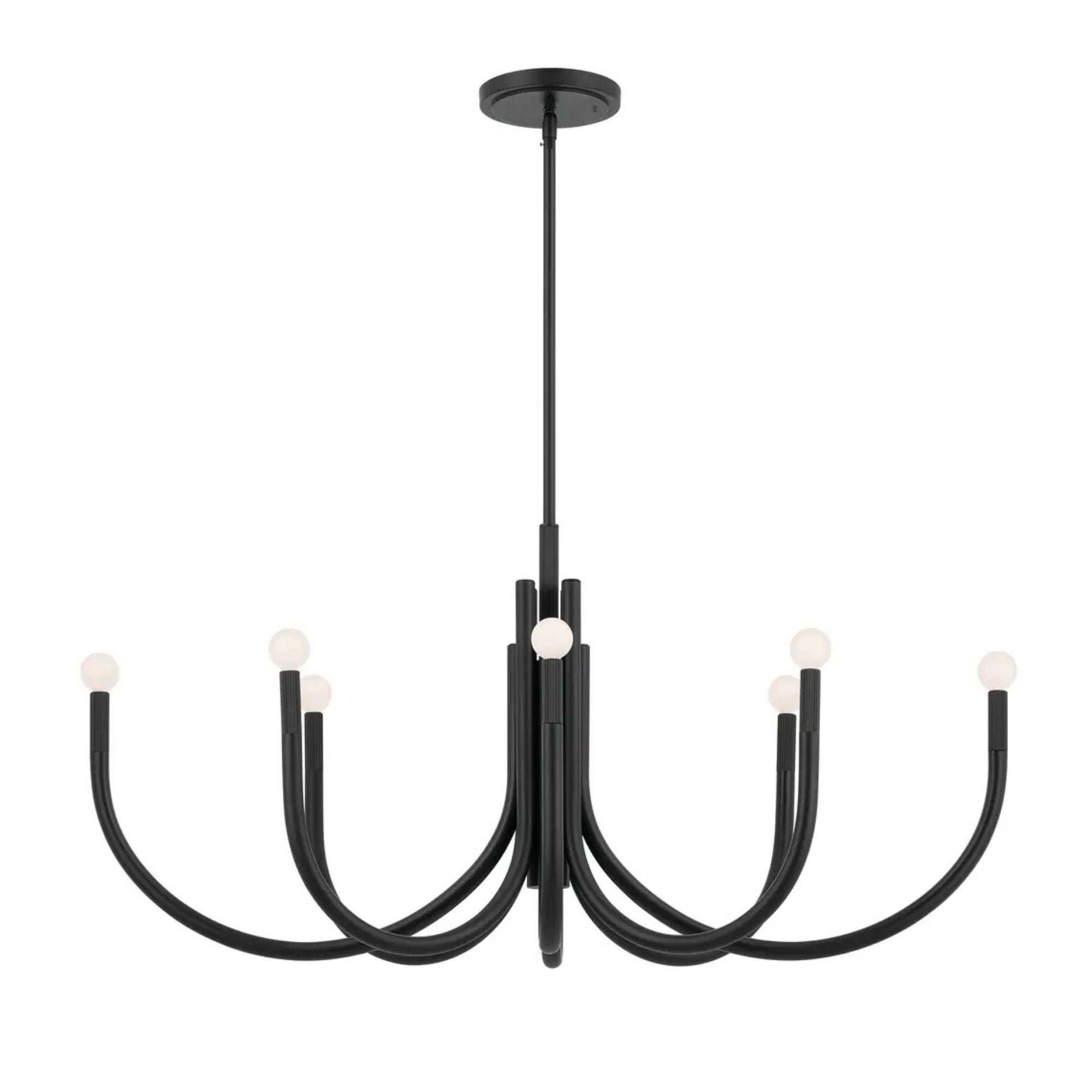 Kichler Odensa 46 in. 8-Light Oval Chandelier, Black